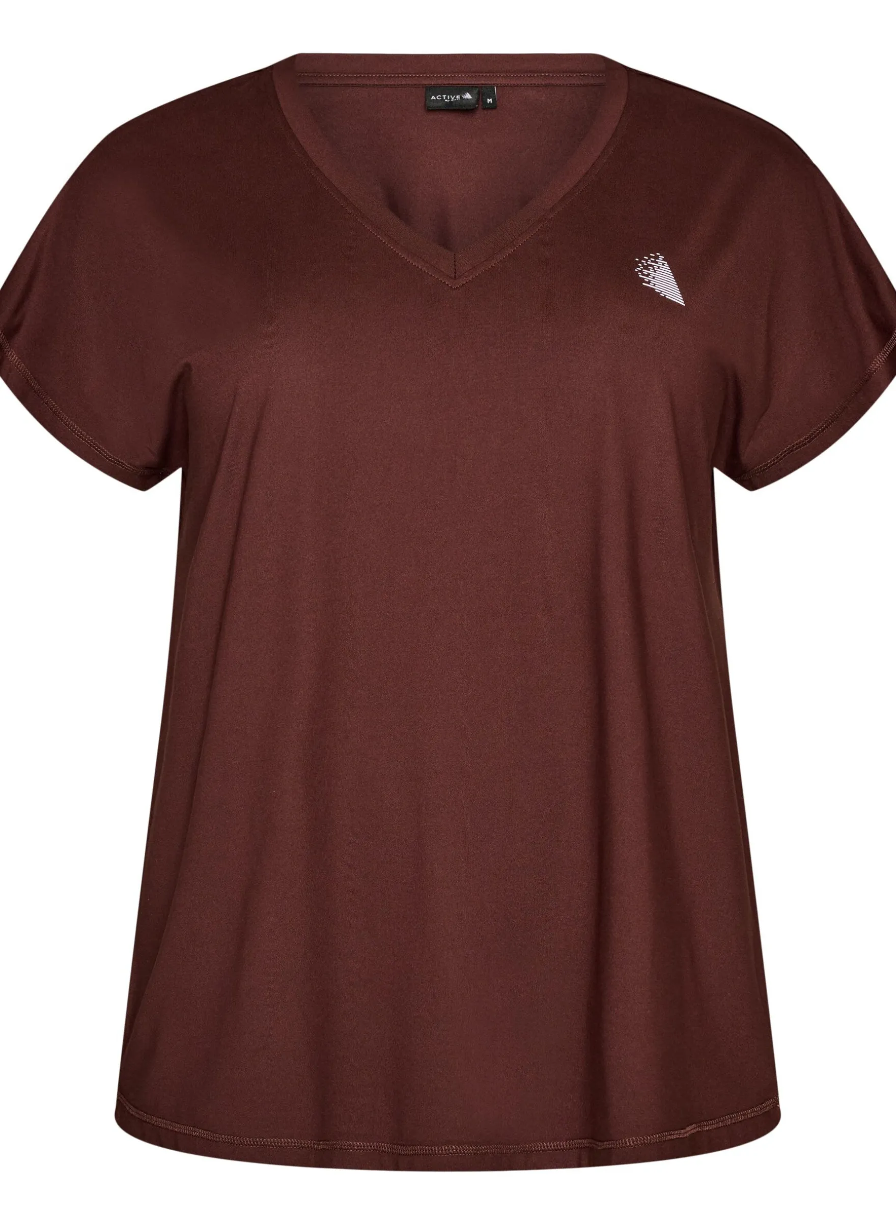 Lockeres Trainings-T-Shirt mit V-Ausschnitt