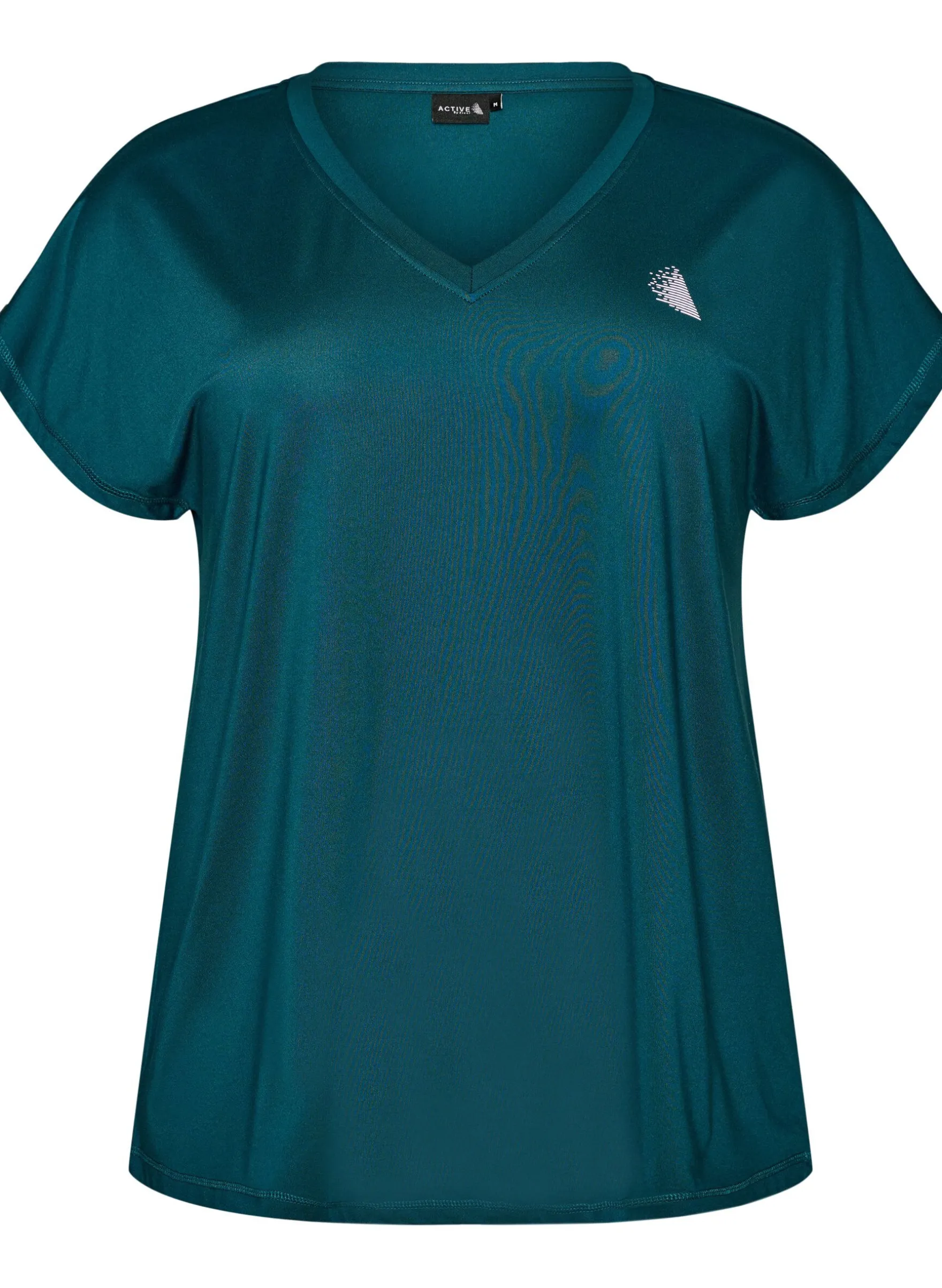 Lockeres Trainings-T-Shirt mit V-Ausschnitt