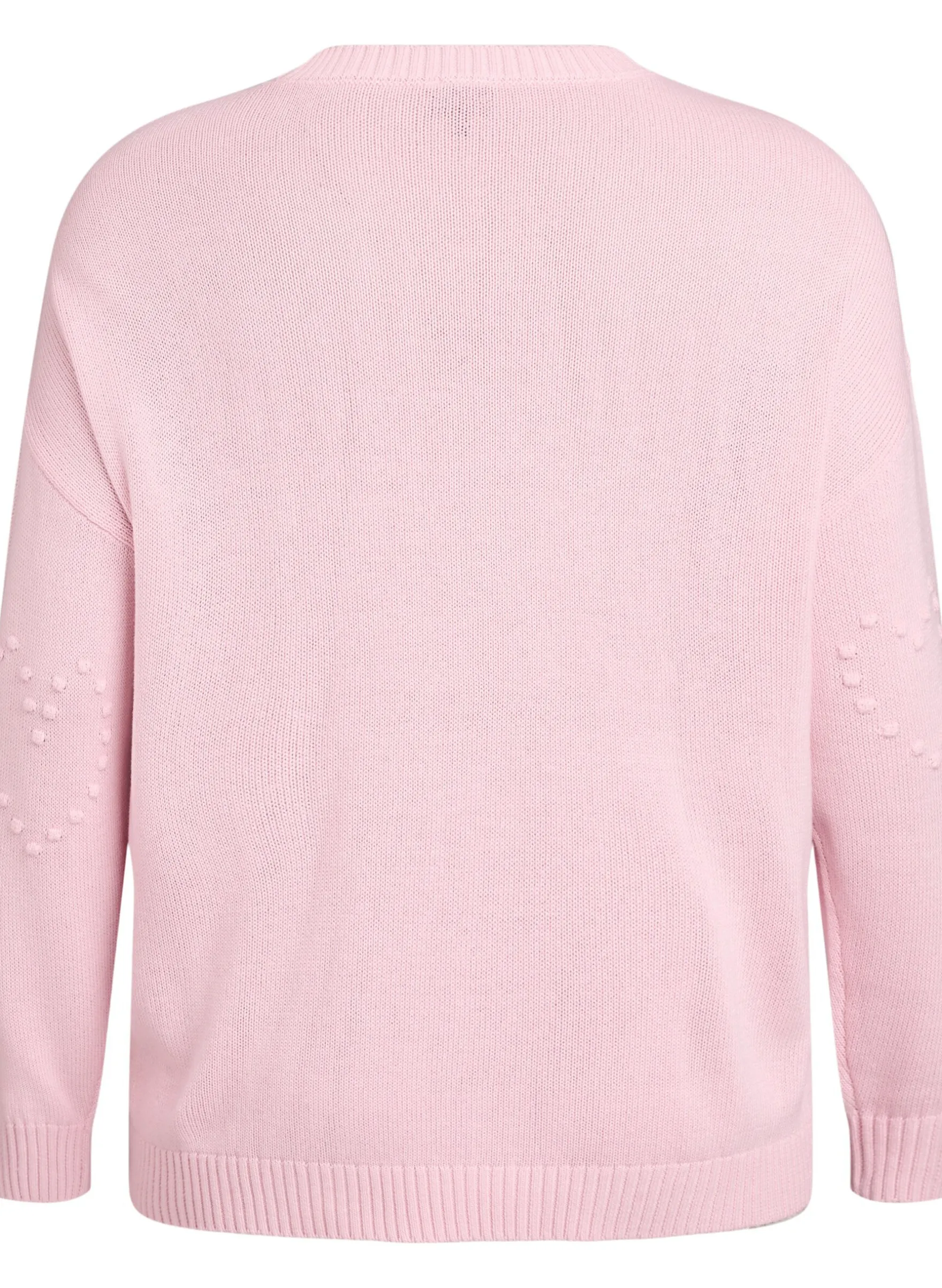 Lockere Strickbluse mit Herzmuster