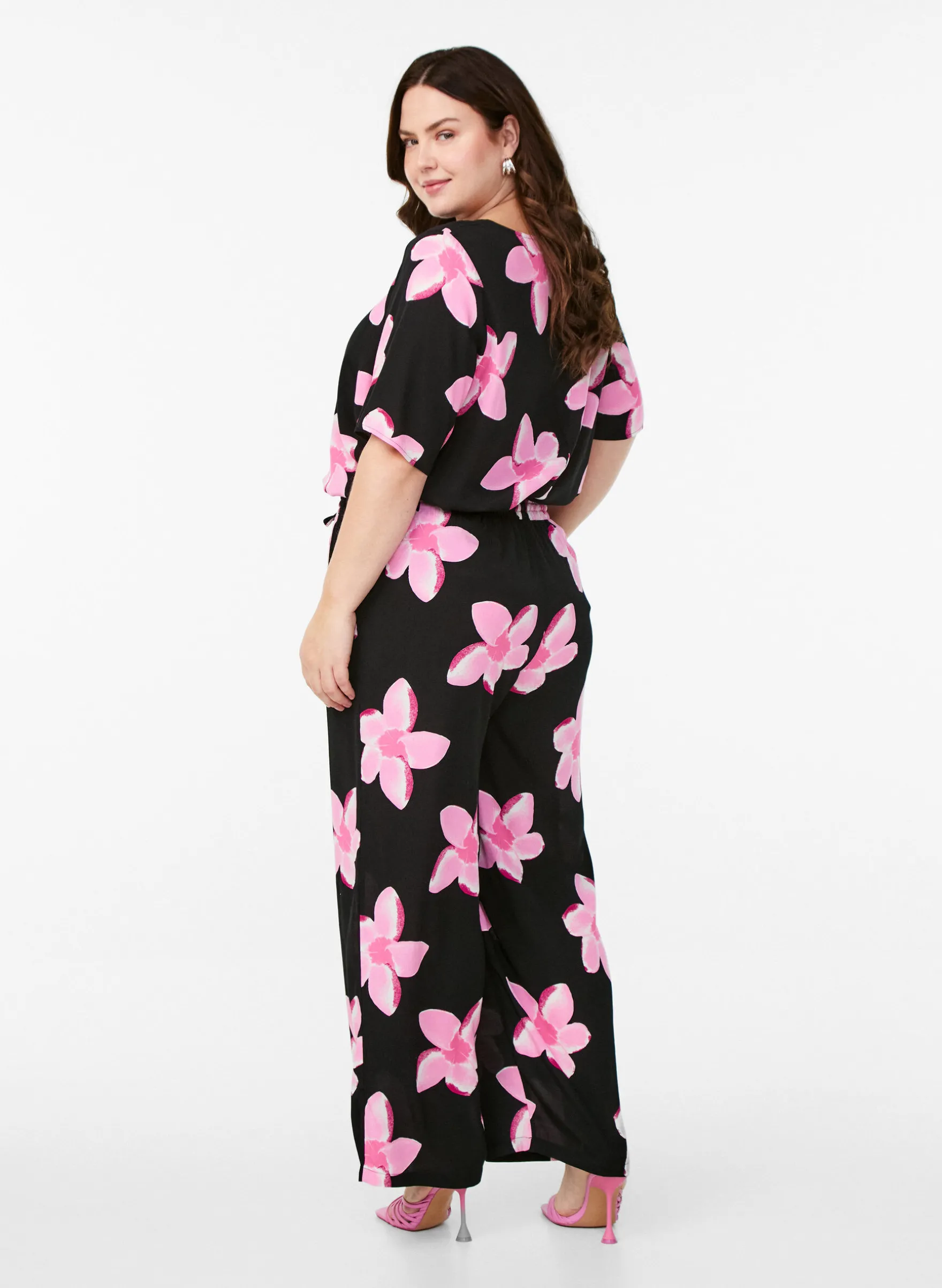 Lockere Viskosehose mit Print