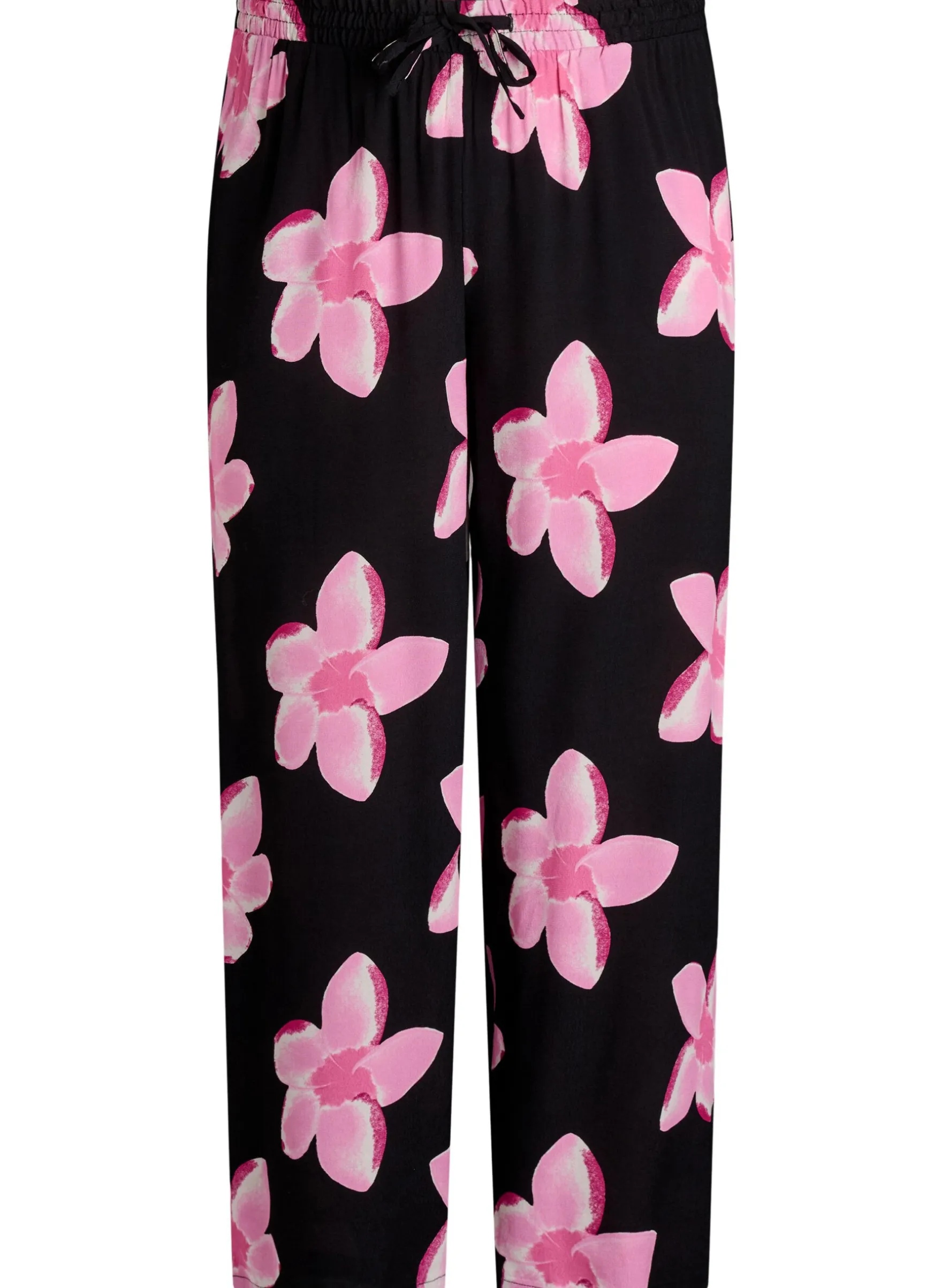 Lockere Viskosehose mit Print