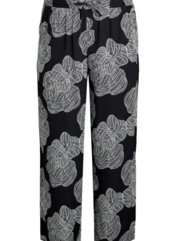 Lockere Viskosehose mit Print