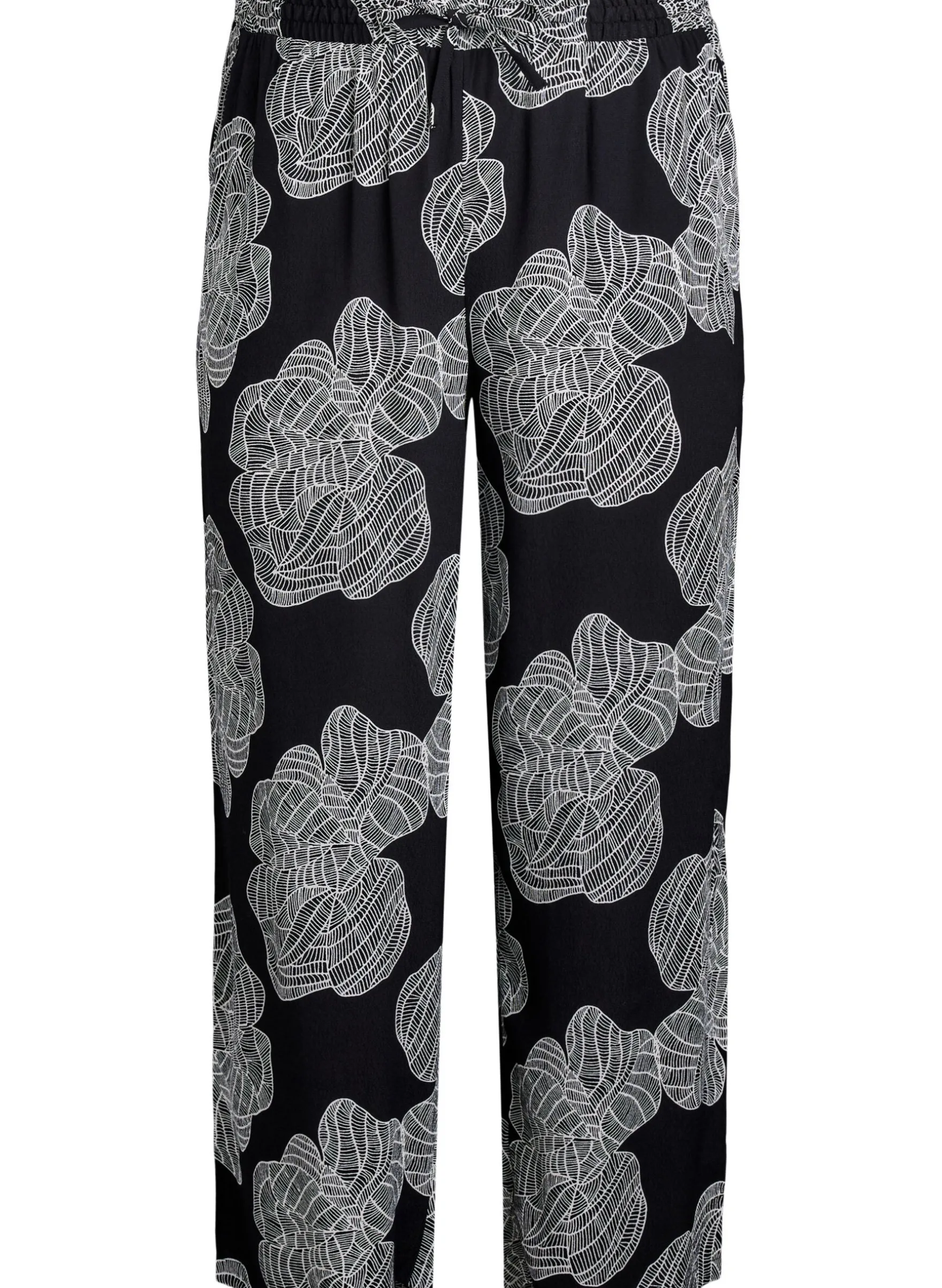 Lockere Viskosehose mit Print