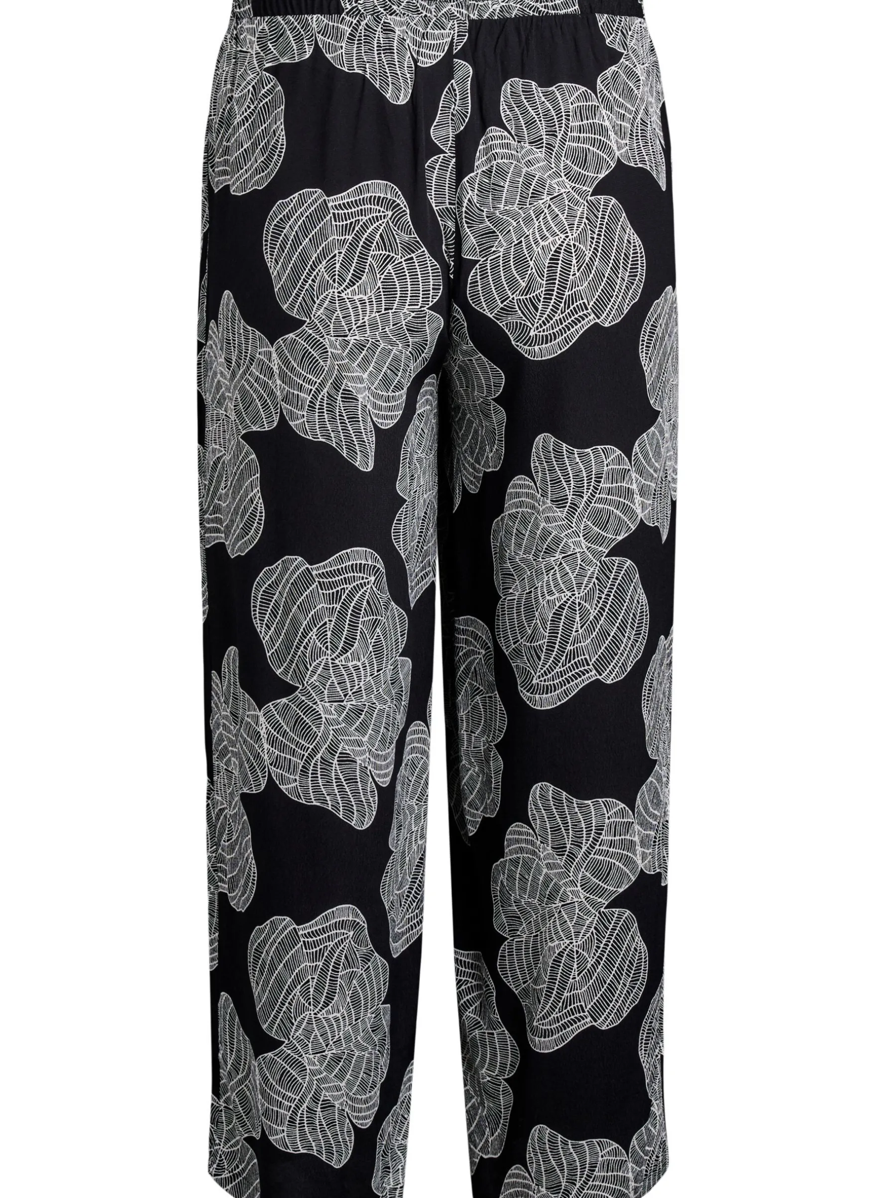 Lockere Viskosehose mit Print
