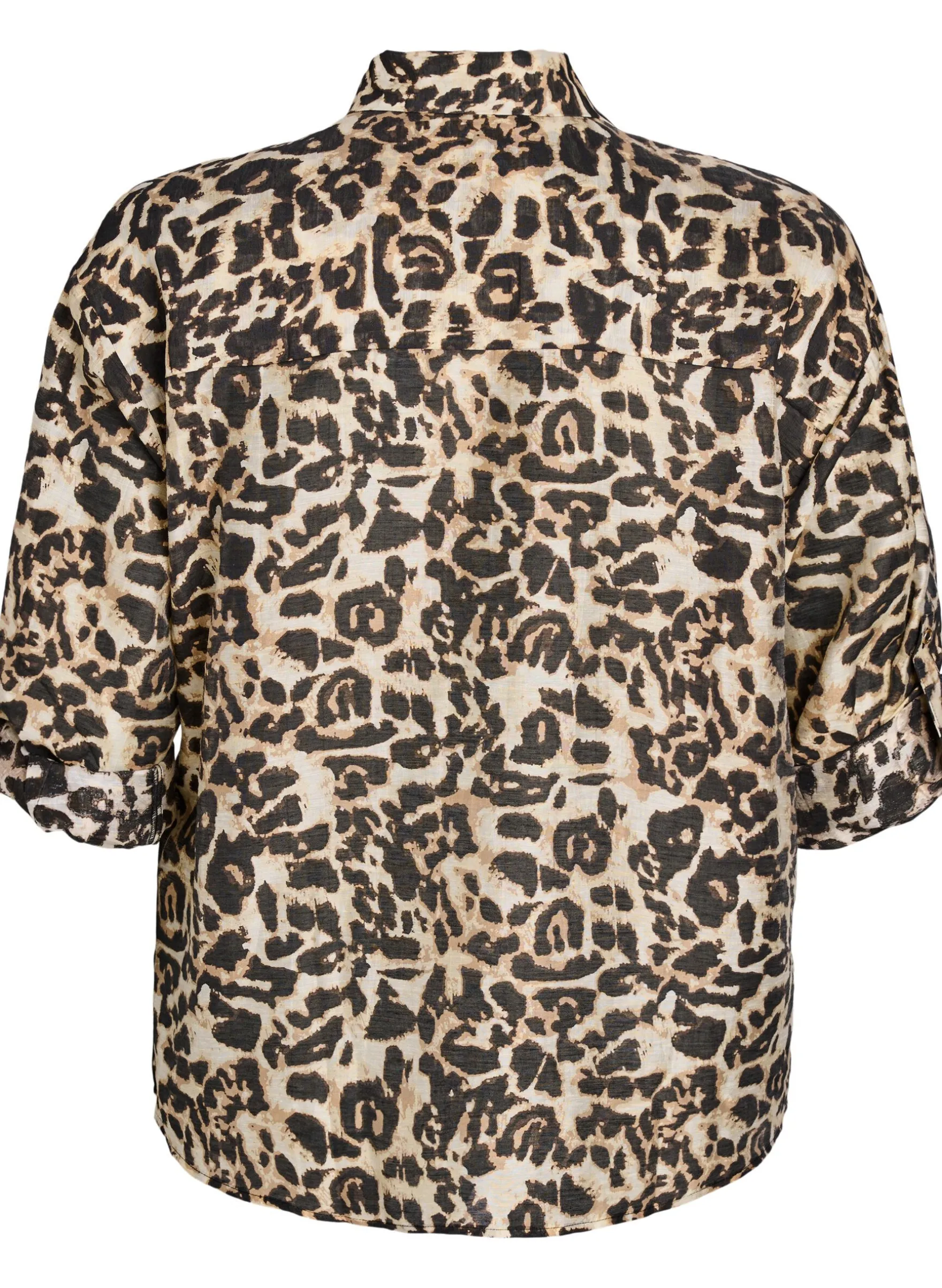 Locker sitzendes Shirt mit Tierprint und Brusttaschen