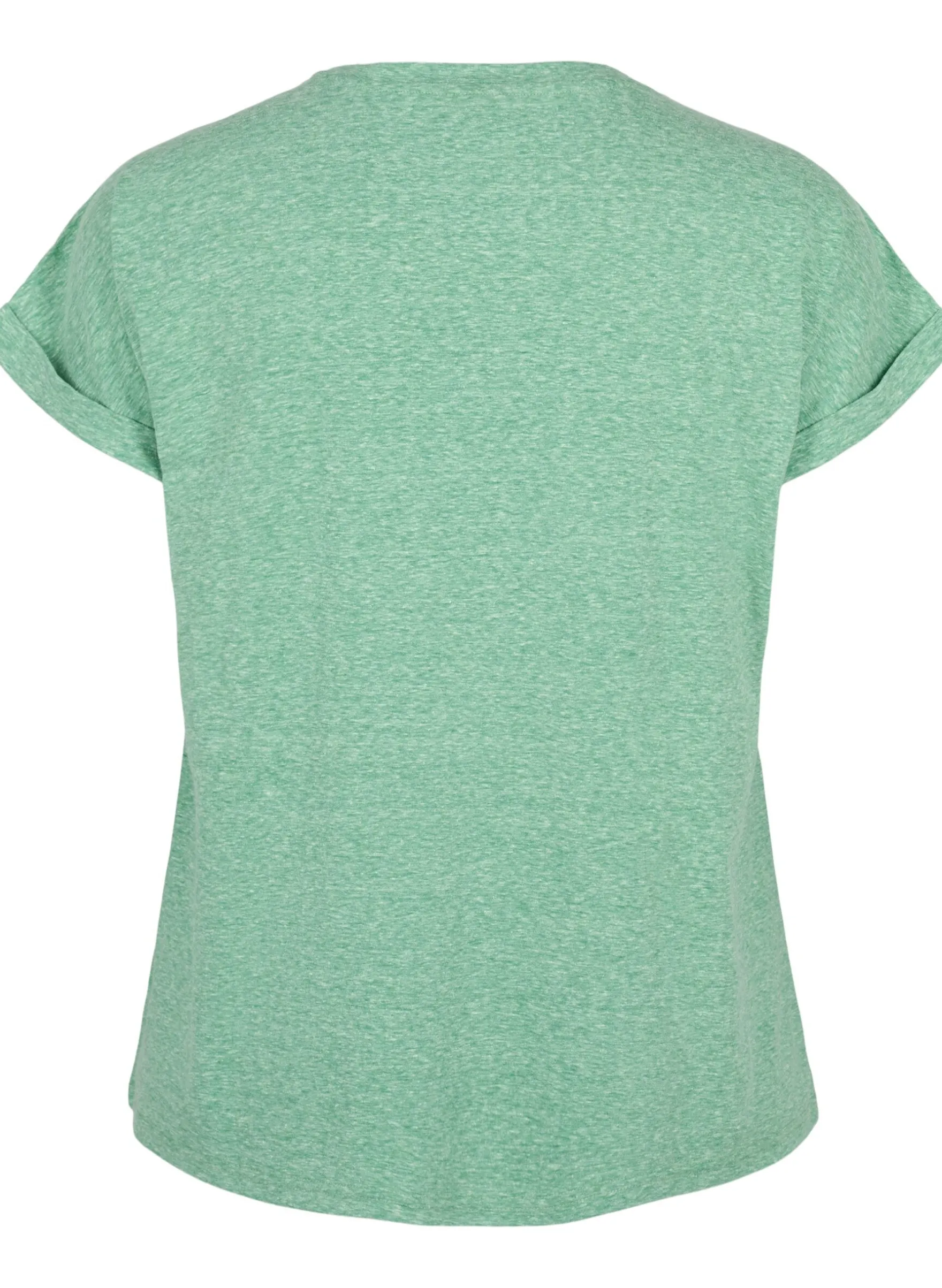 Melange-T-Shirt mit kurzen Ärmeln