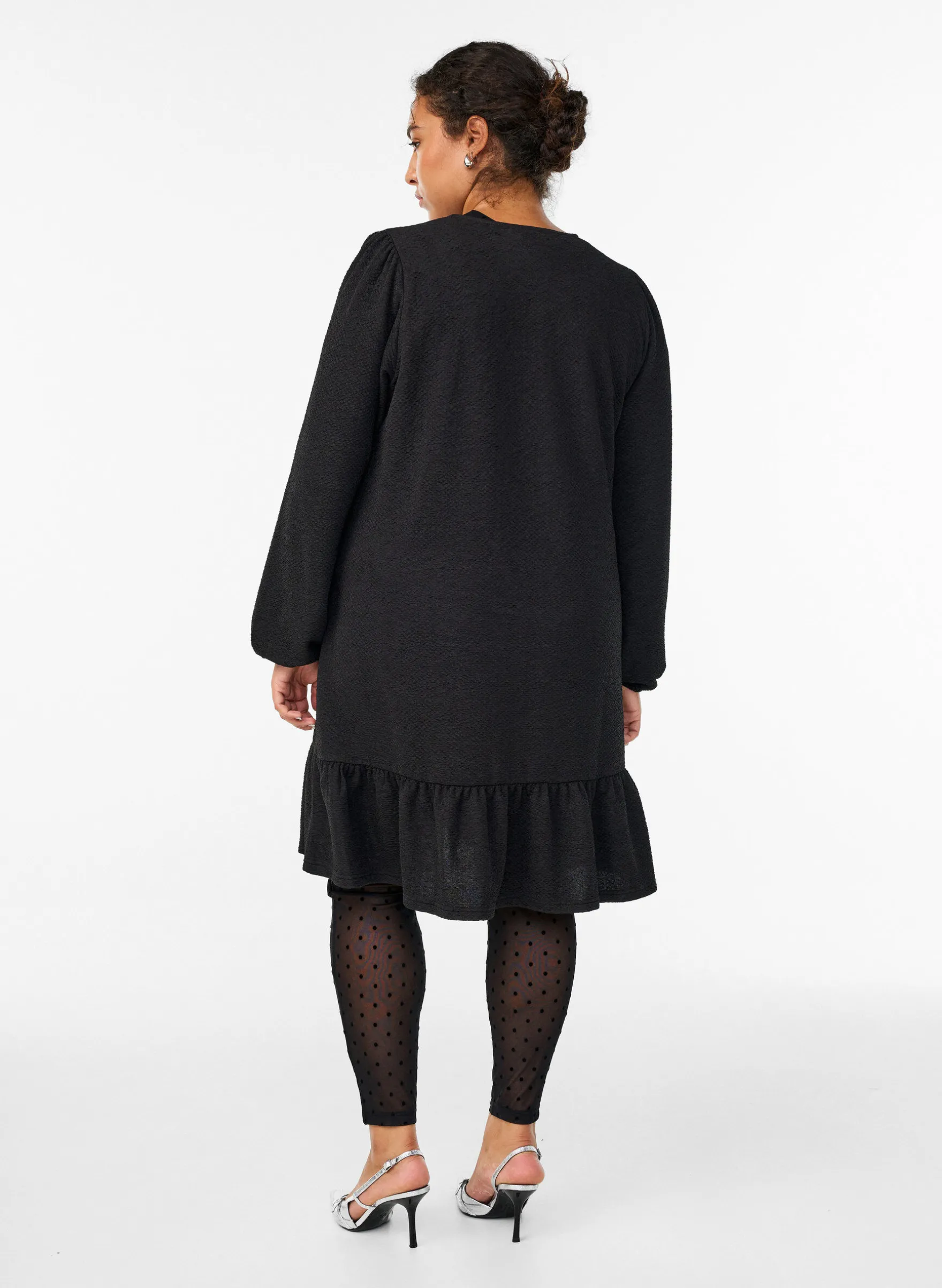 Mesh-Leggings mit Velourspunkten