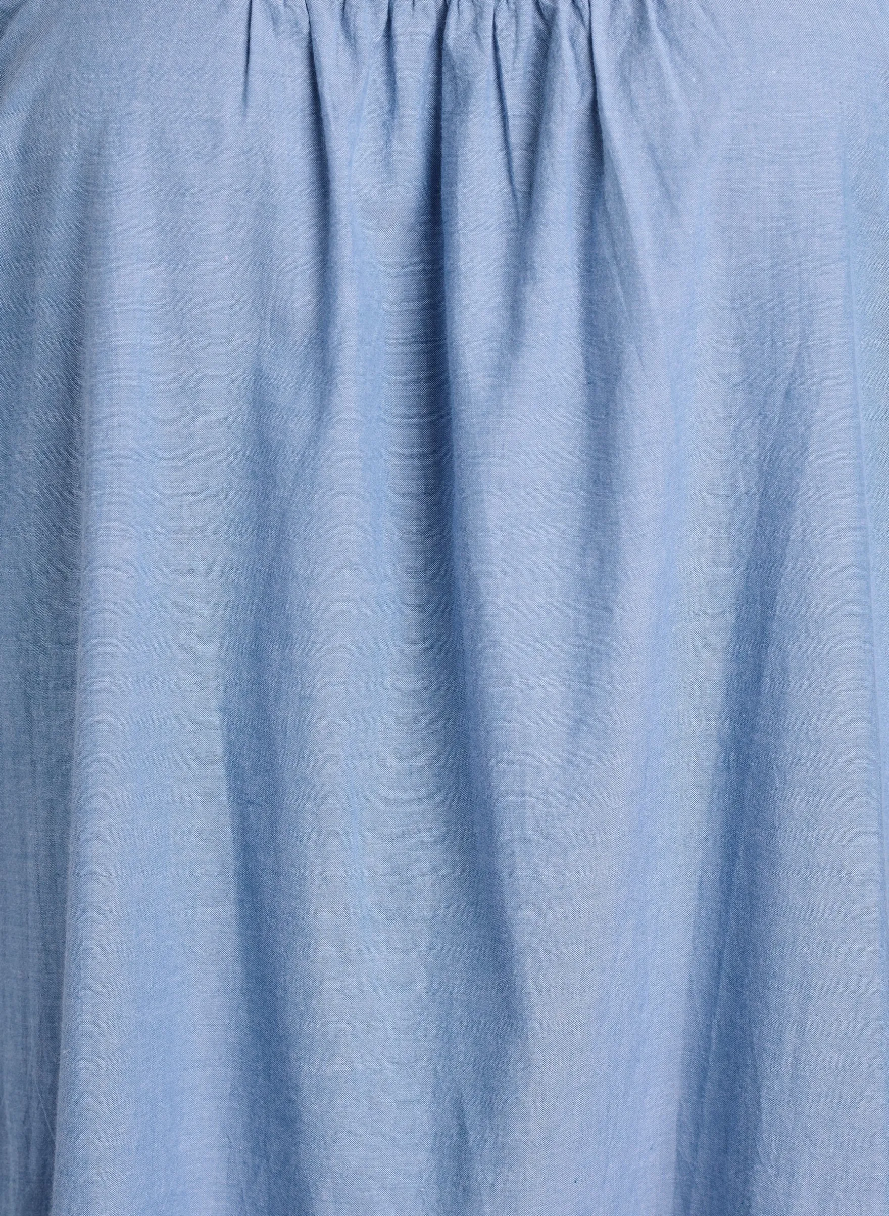 Midikleid aus Baumwolle mit Rüschendetails