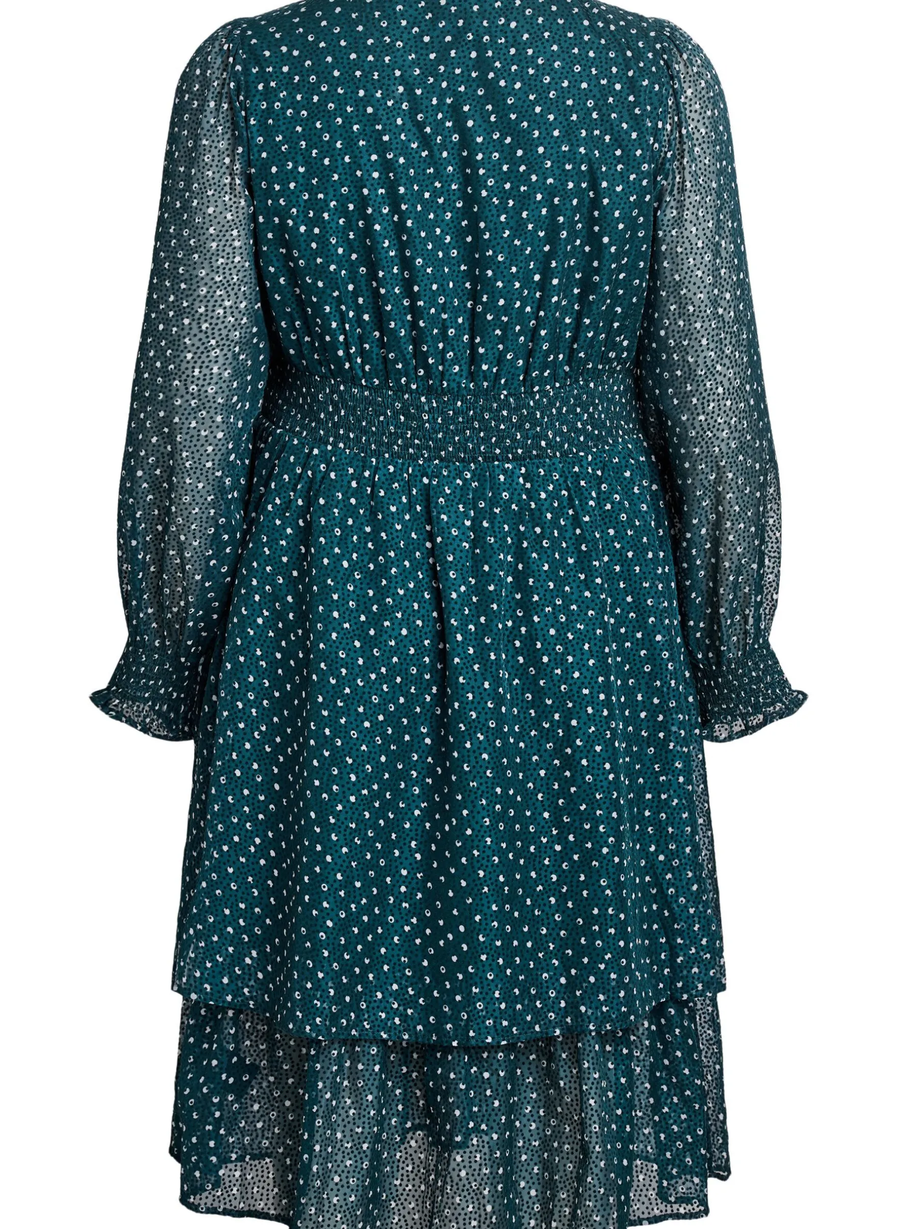 Midikleid aus Chiffon mit Punktmuster