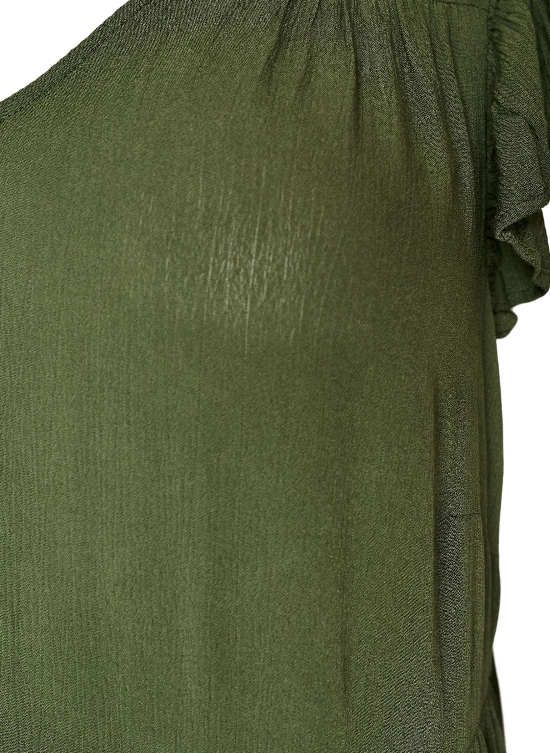 Midikleid aus Viskose mit Rüschenärmeln