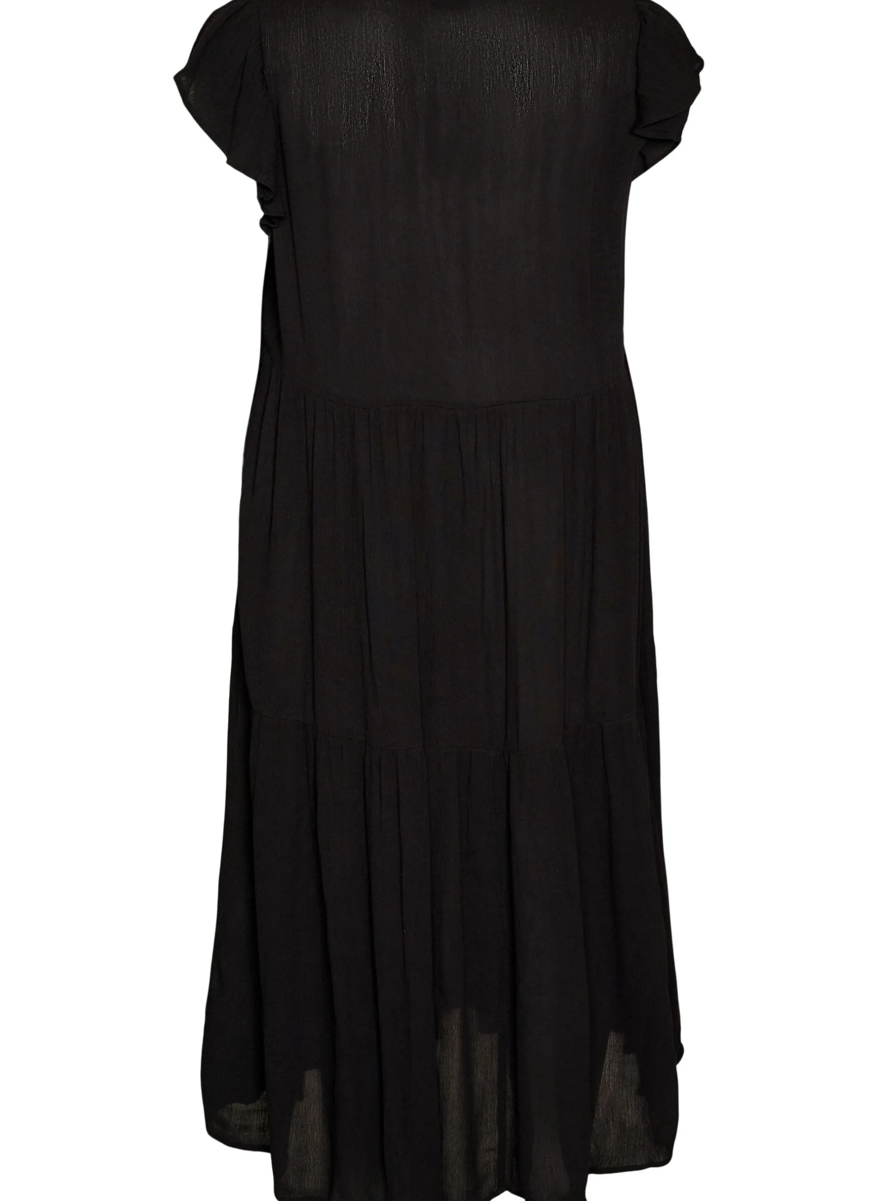Midikleid aus Viskose mit Rüschenärmeln