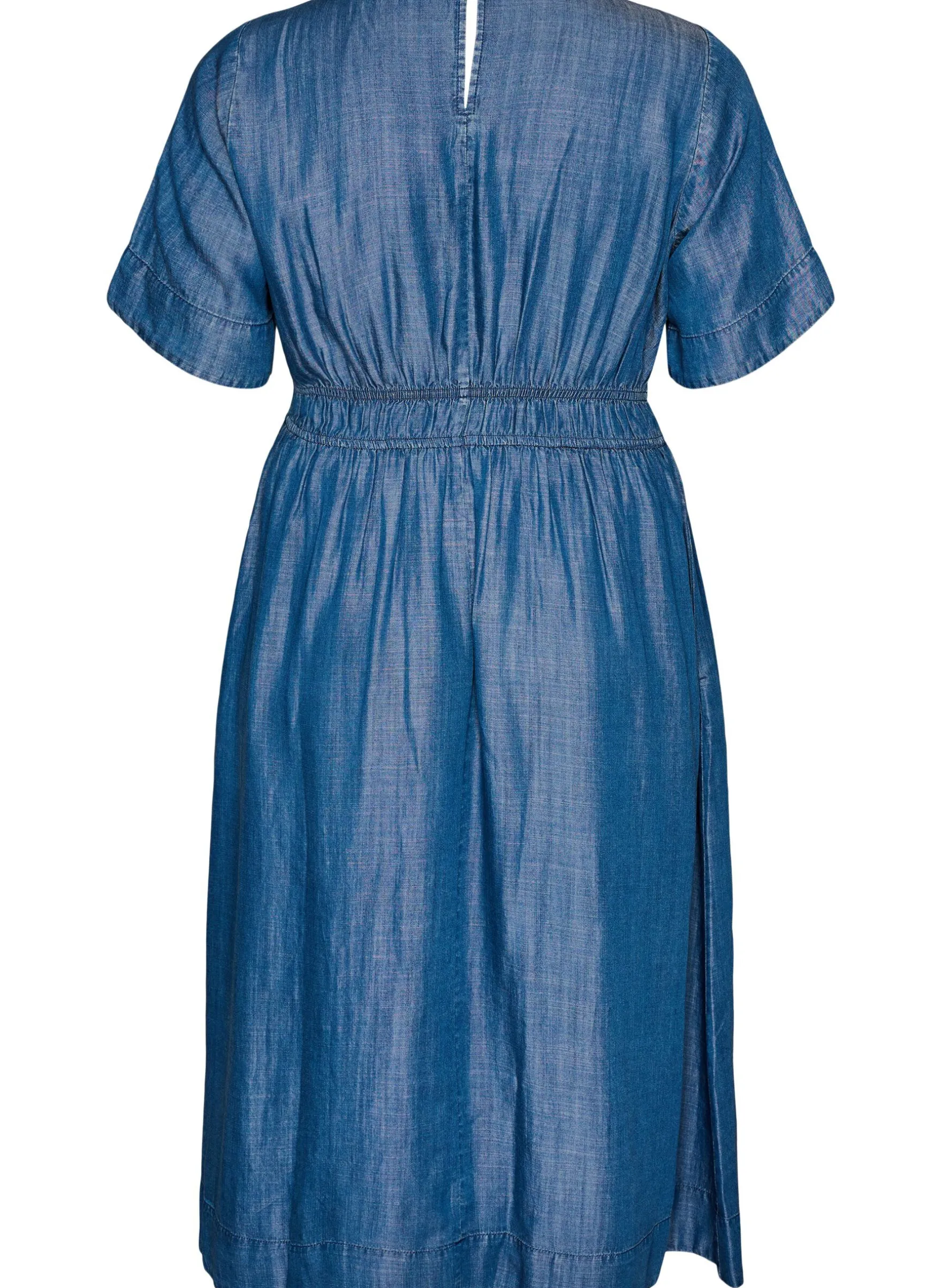 Midikleid in Jeans-Optik mit Gummizug in der Taille