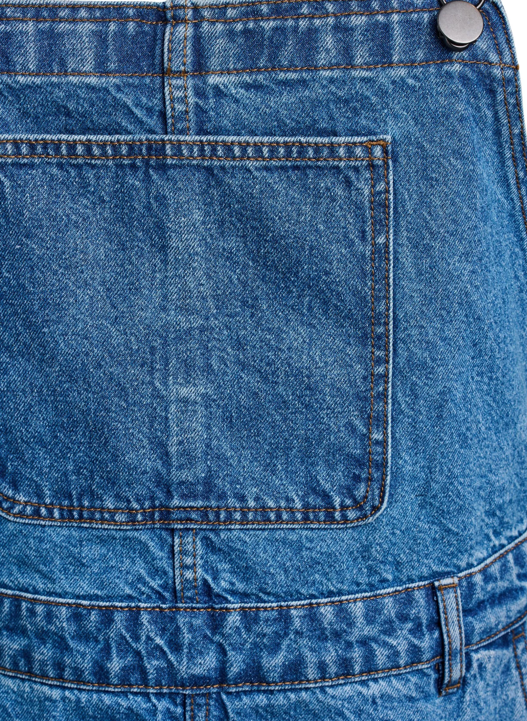 Midi-Latzkleid aus Denim