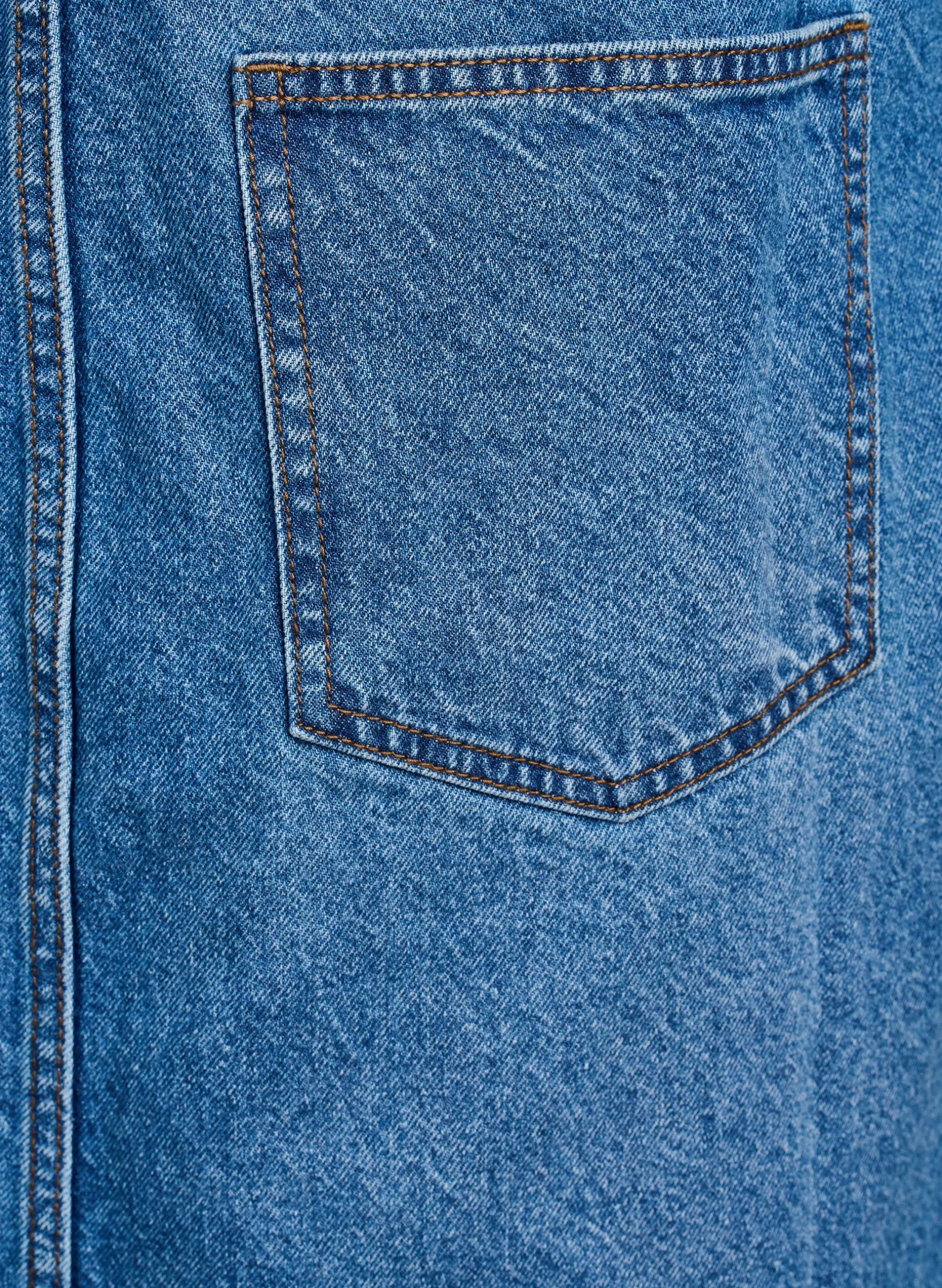 Midi-Latzkleid aus Denim