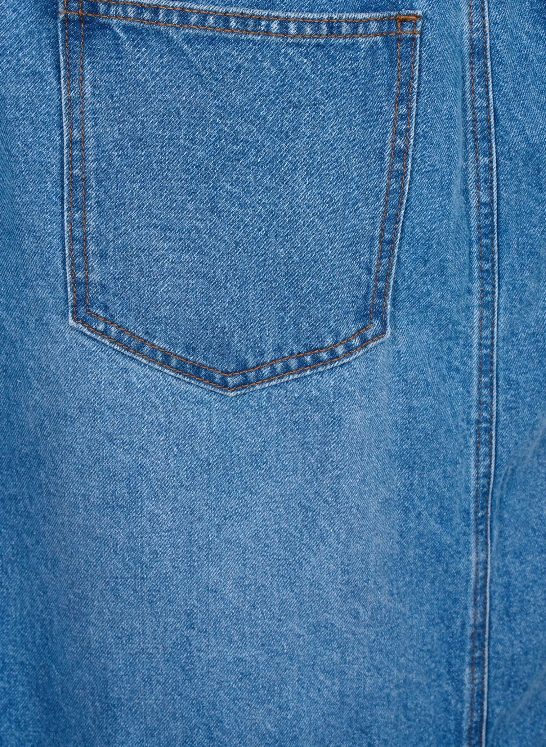 Midi-Latzkleid aus Denim