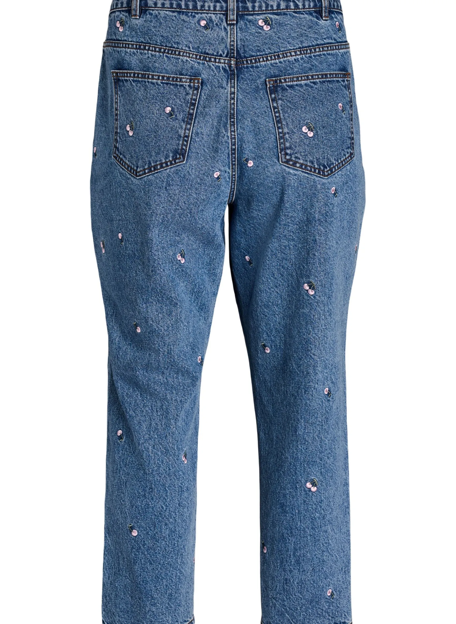 Mille Mom Fit Jeans mit Stickerei