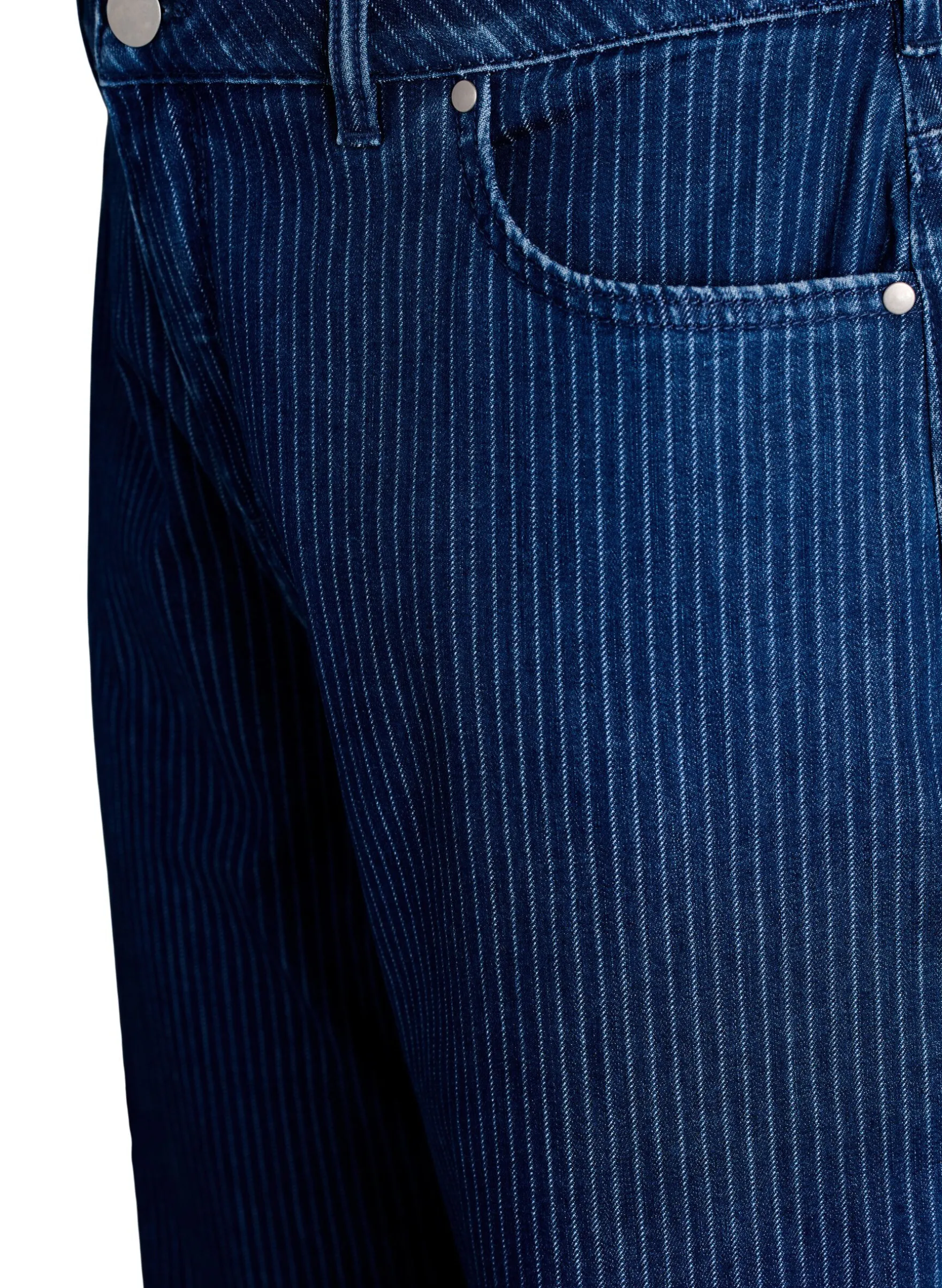 Nadelstreifen-Jeans Kiana mit gerader Passform