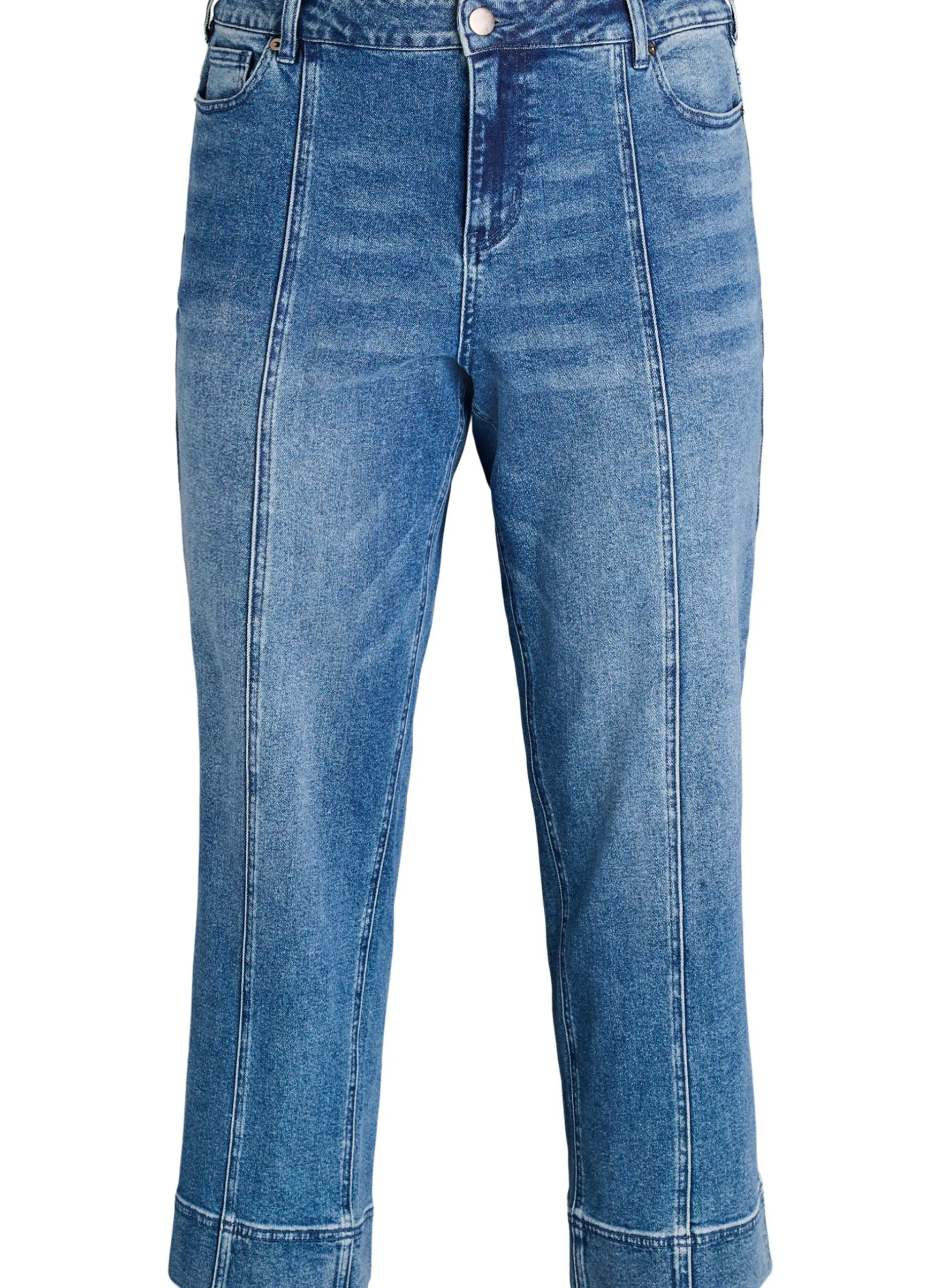 Nadelstreifen-Kiana-Jeans mit markanten Nähten