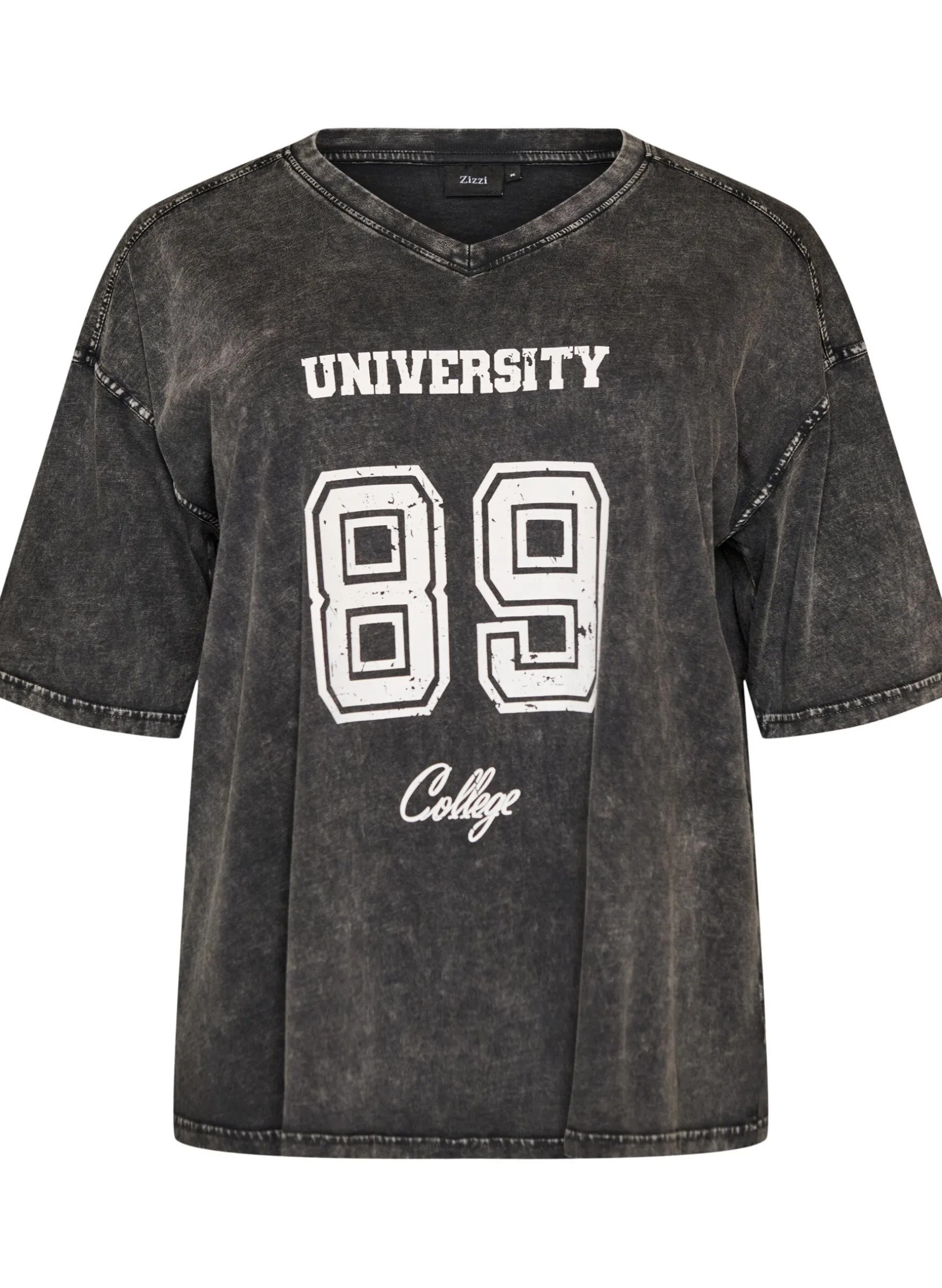 Oversized T-Shirt aus Bio-Baumwolle mit College-Print