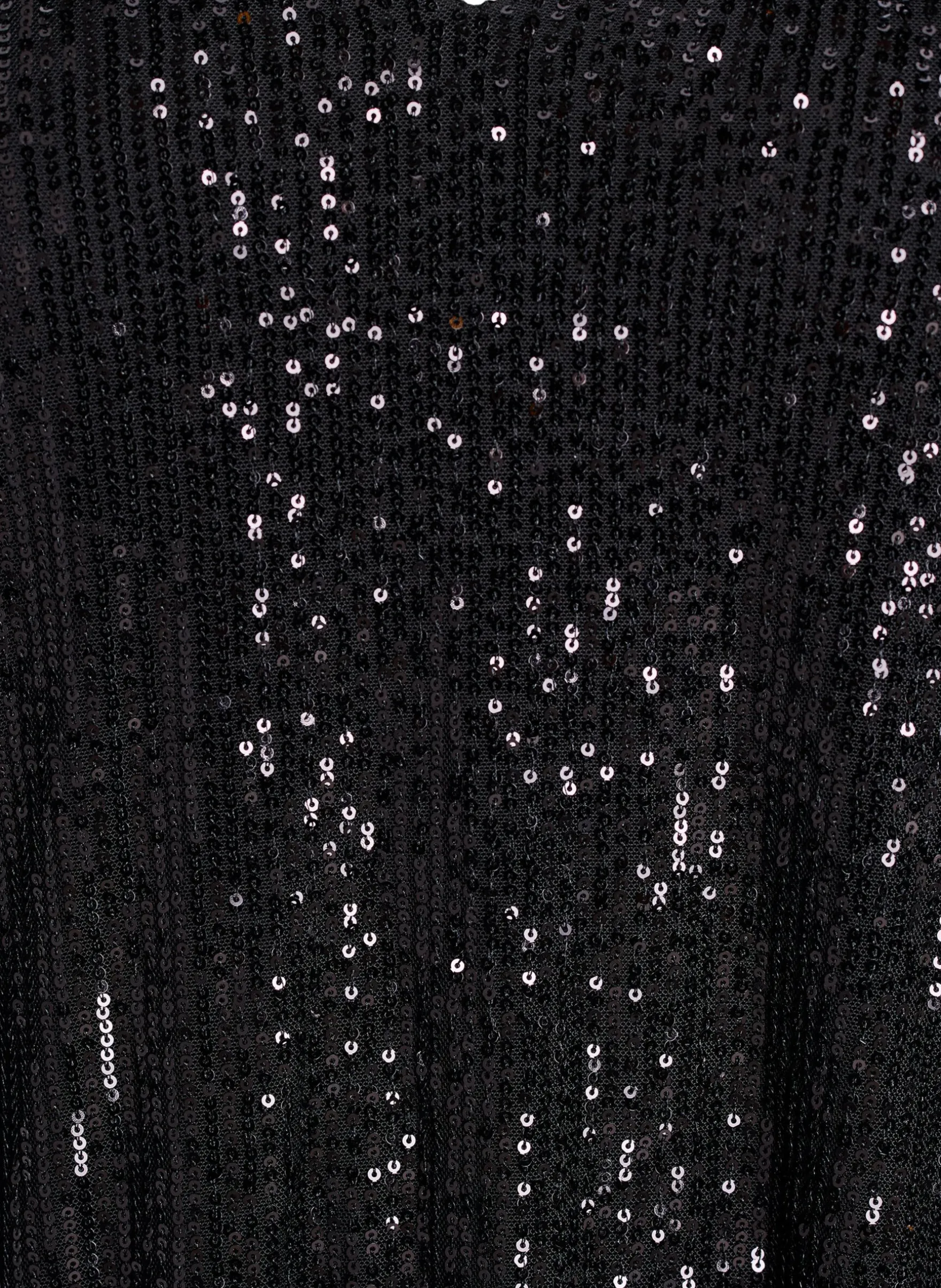 Paillettenbluse mit V-Ausschnitt und kurzen Ärmeln