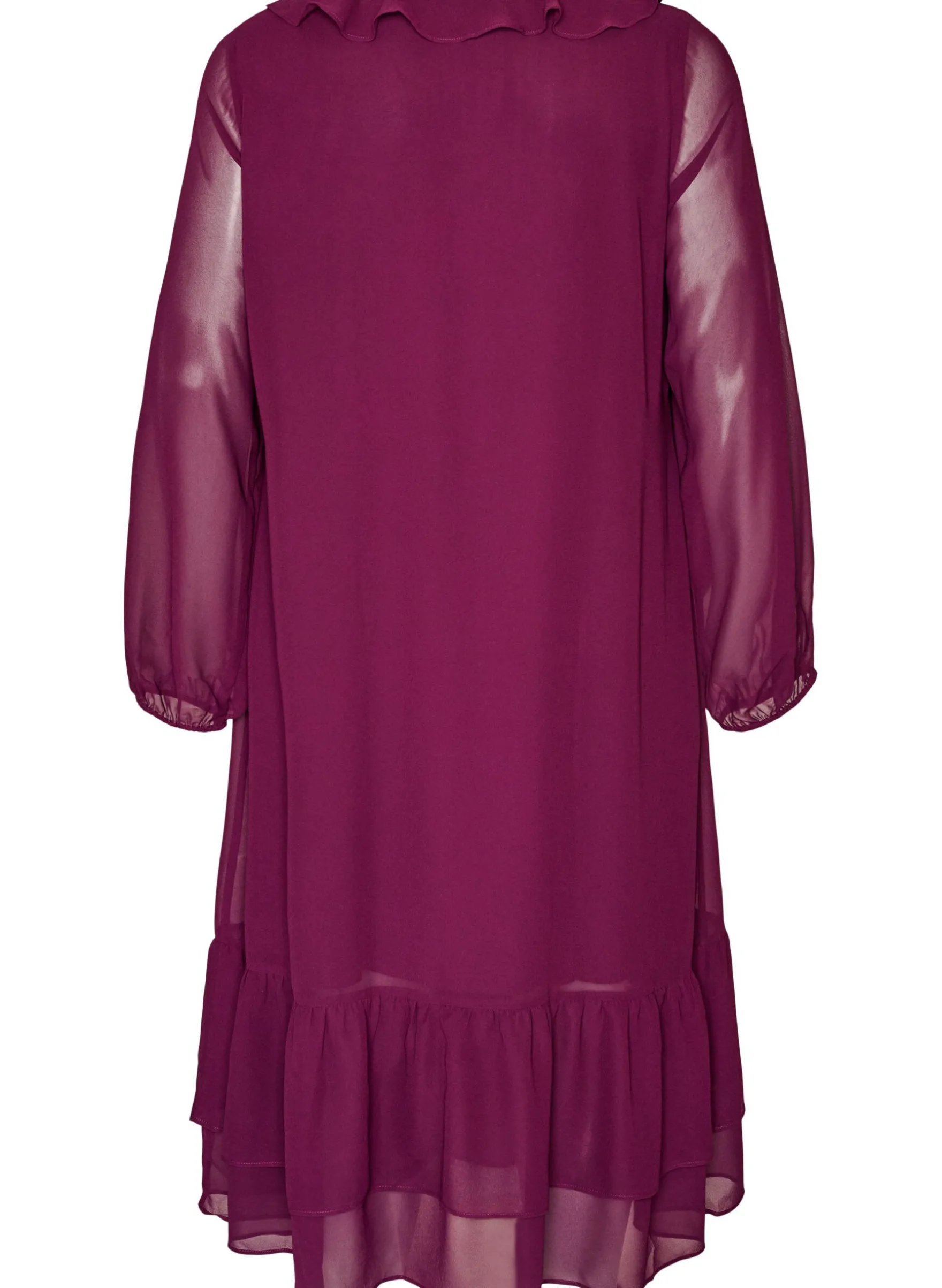 Partykleid mit Rüschendetails und V-Ausschnitt