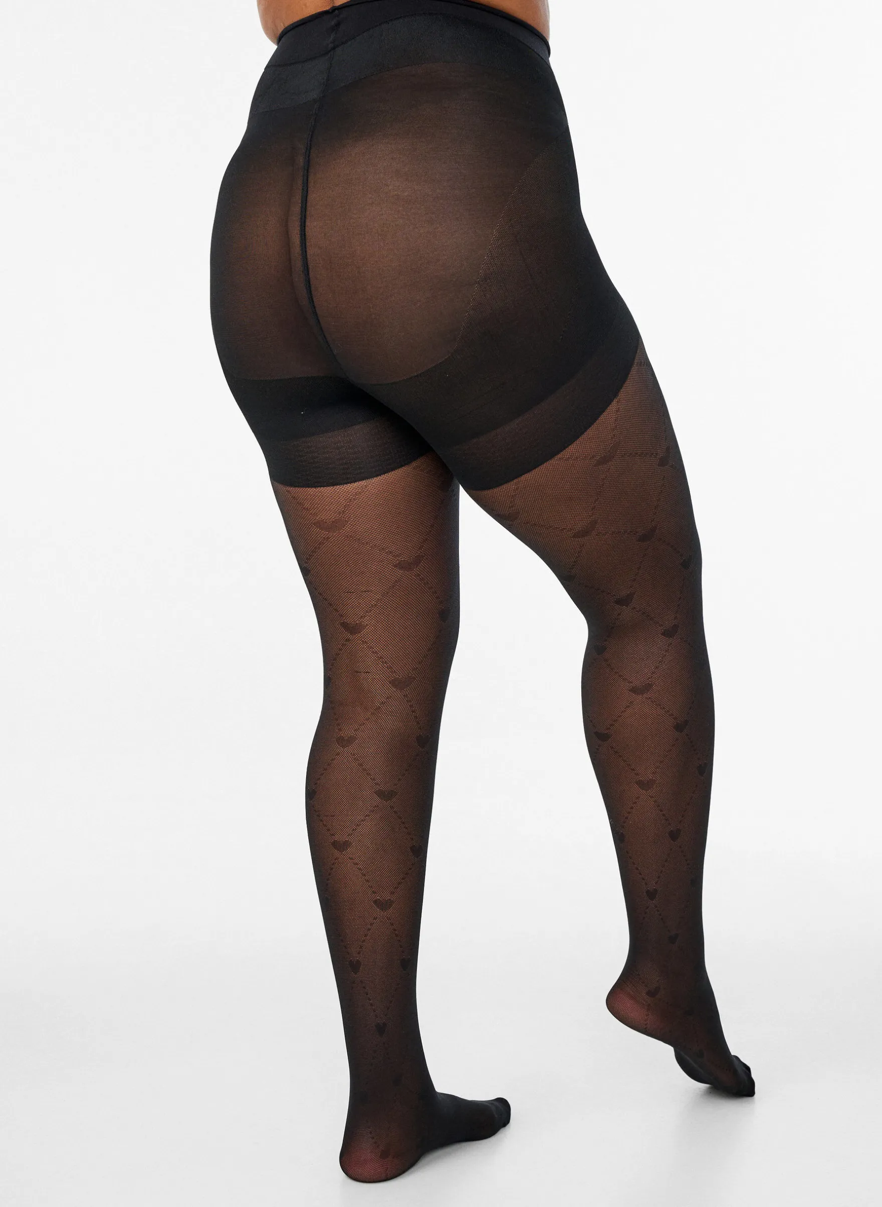 Push-up-Strumpfhose 50 den mit Herzmuster