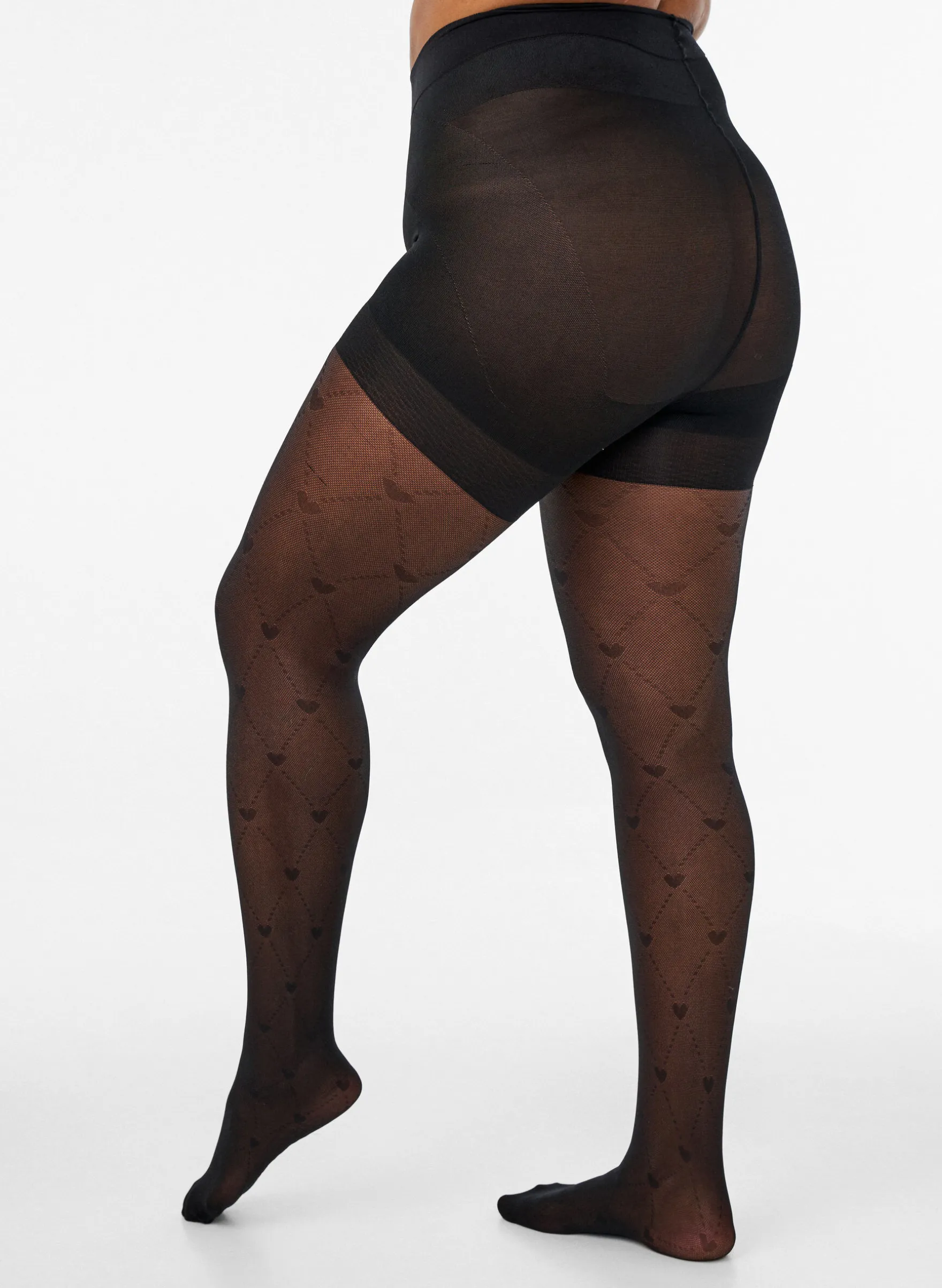 Push-up-Strumpfhose 50 den mit Herzmuster