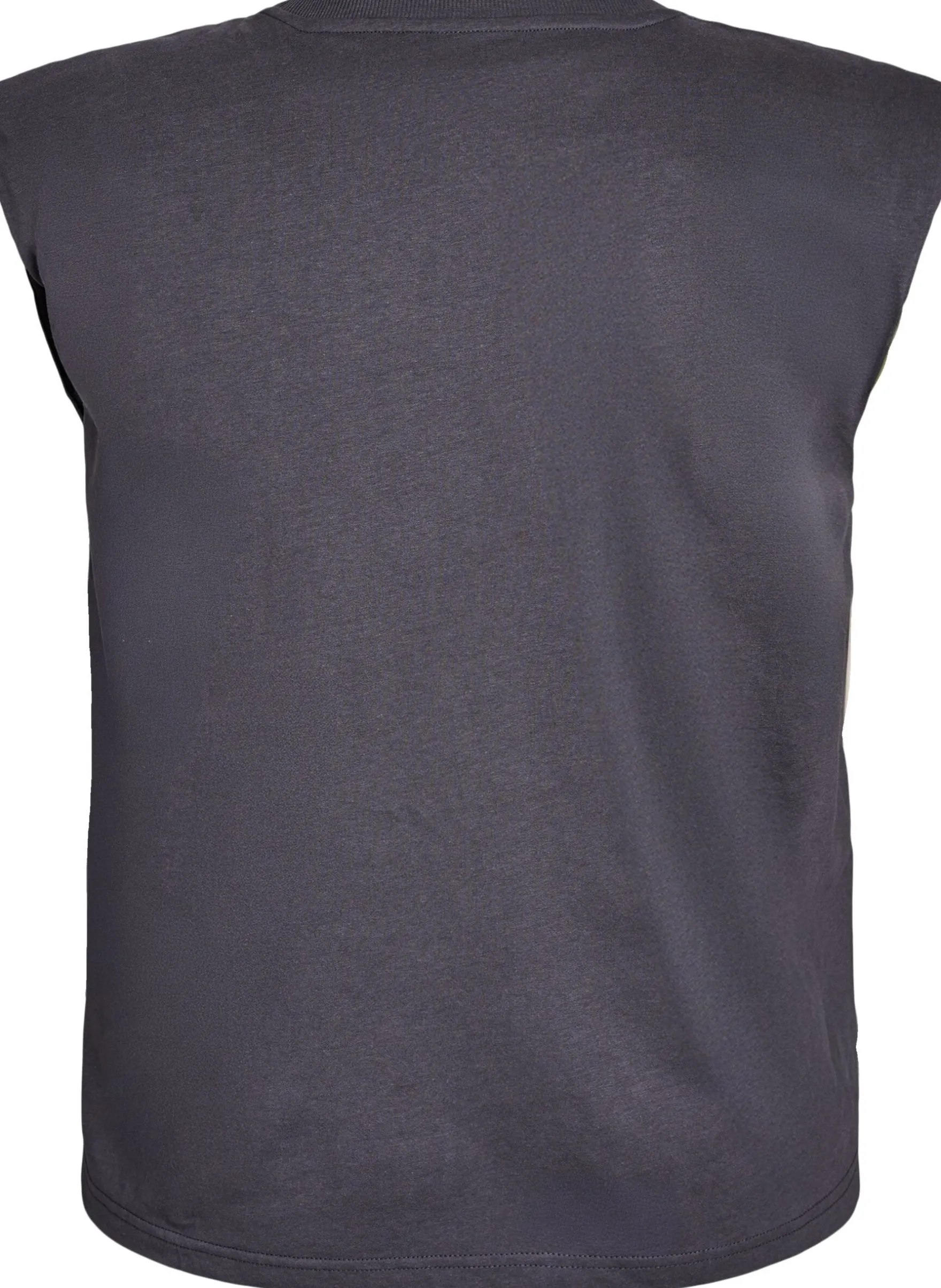 Ärmellose Jerseybluse mit Schulterpolstern.