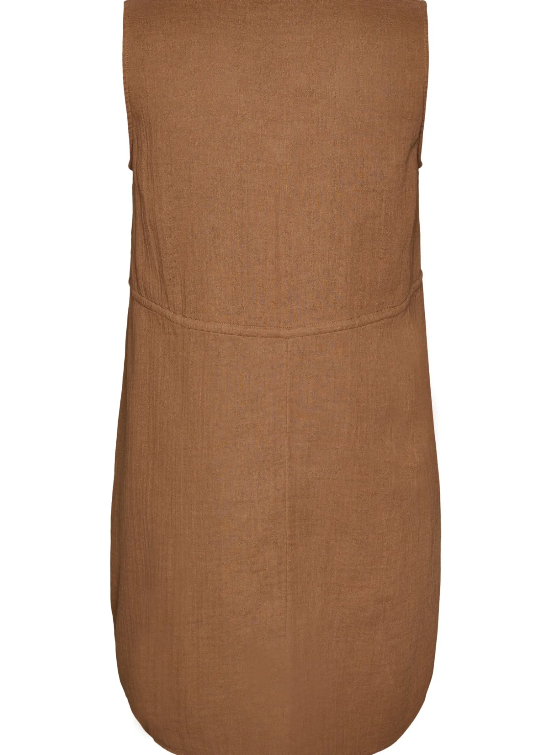 Ärmelloses Kleid aus Baumwoll-Musselin mit Bindeband