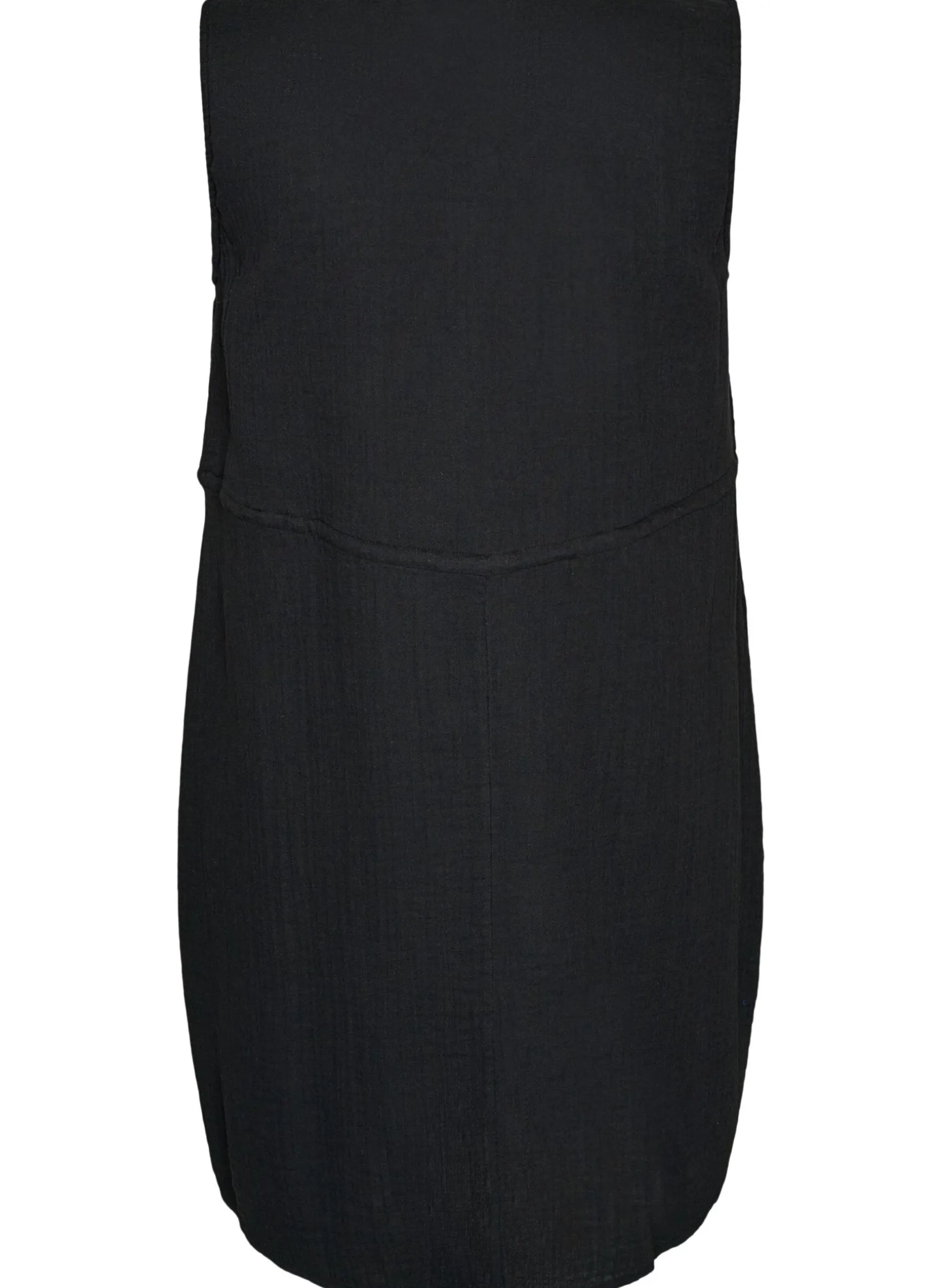 Ärmelloses Kleid aus Baumwoll-Musselin mit Bindeband