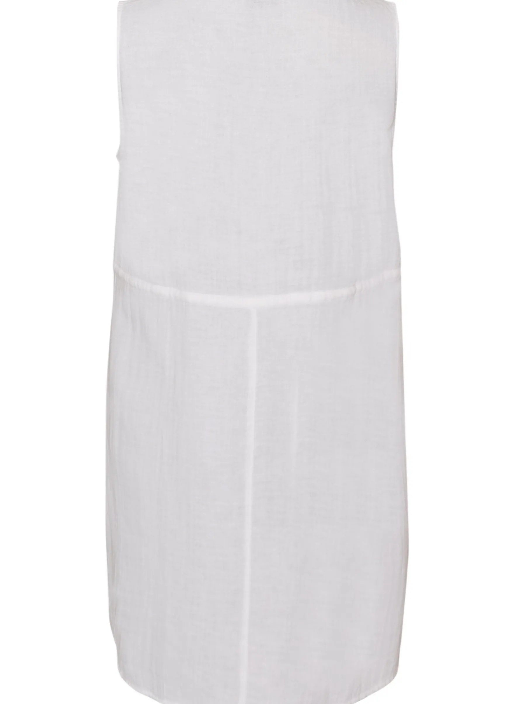 Ärmelloses Kleid aus Baumwoll-Musselin mit Bindeband