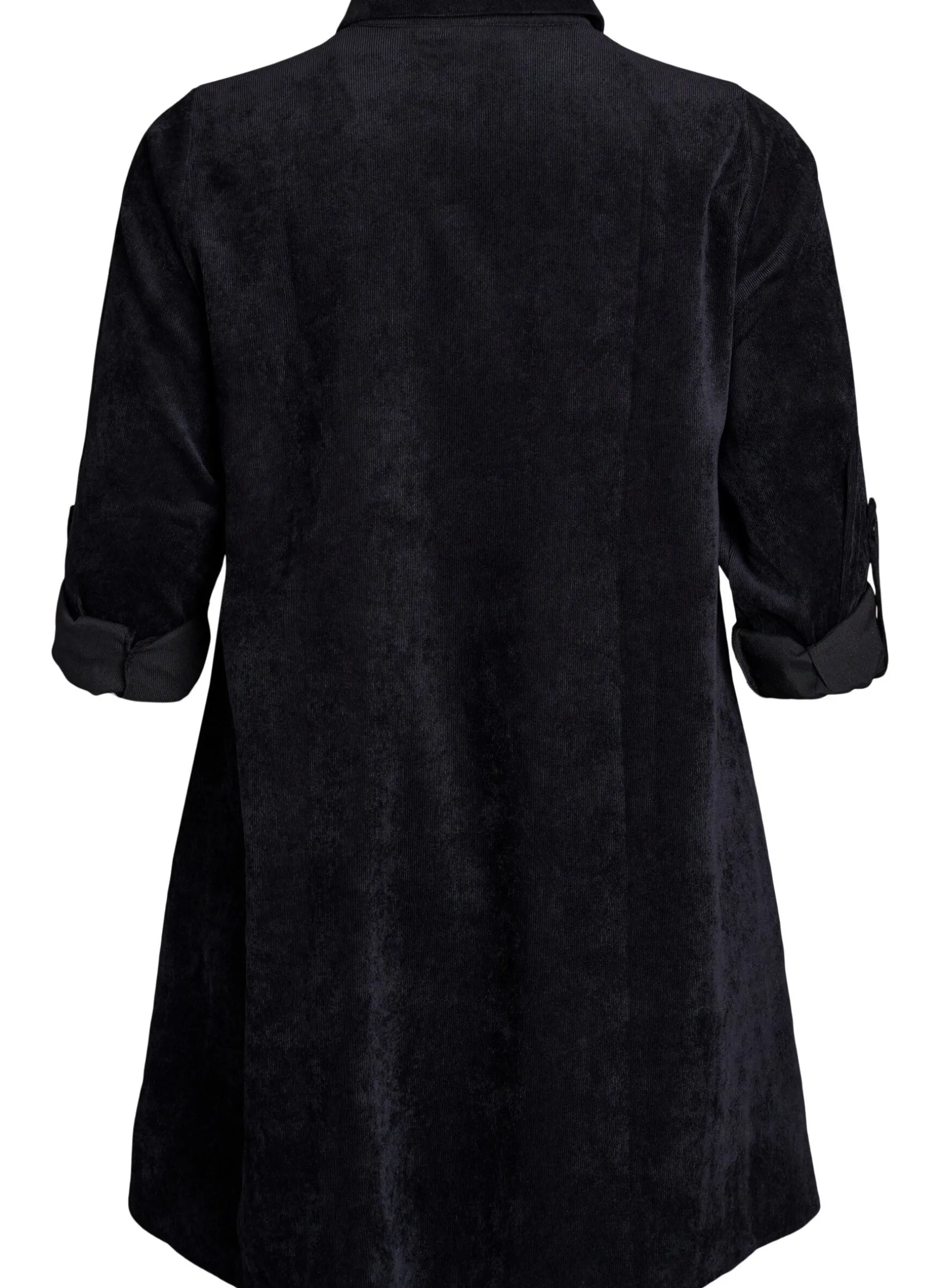 Samtkleid mit Reißverschluss und 3/4-Ärmeln