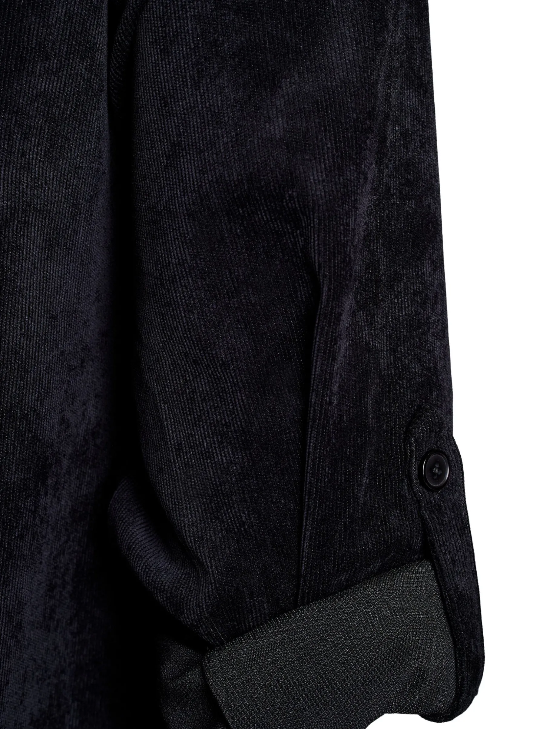 Samtkleid mit Reißverschluss und 3/4-Ärmeln