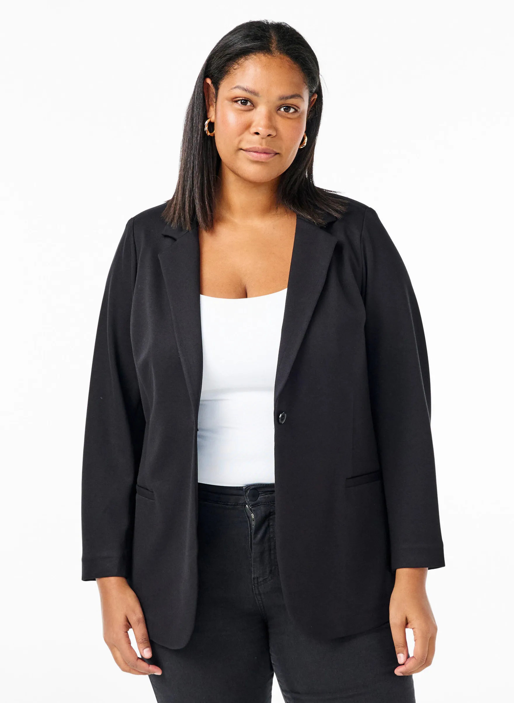 Schlichter Blazer mit Knopfverschluss