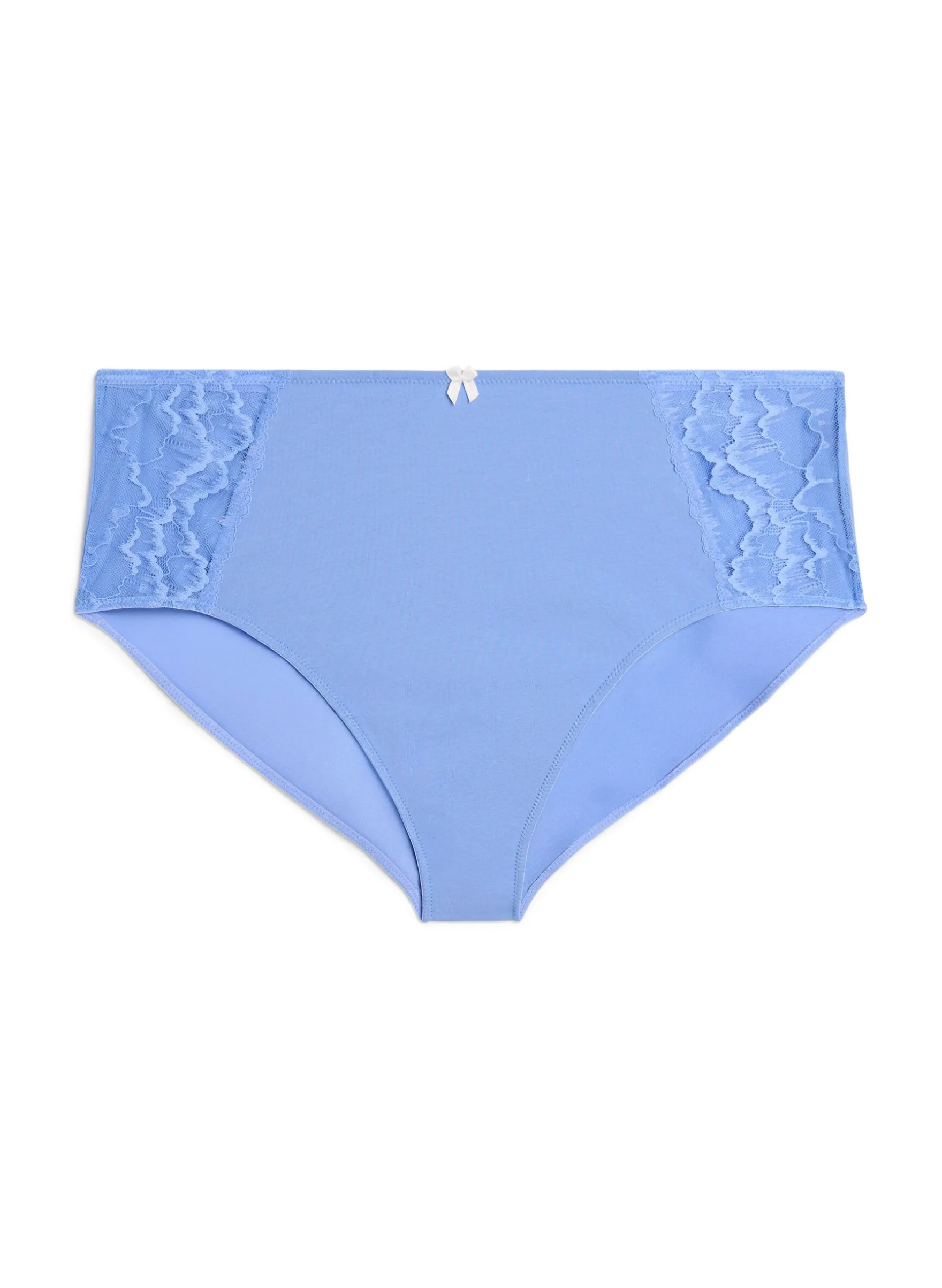Slip aus Baumwolle mit Spitzeneinsätzen