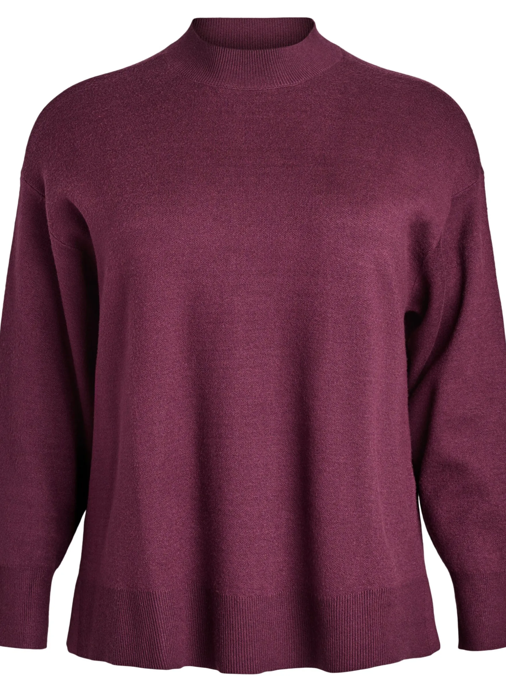 Strickbluse mit hohem Kragen