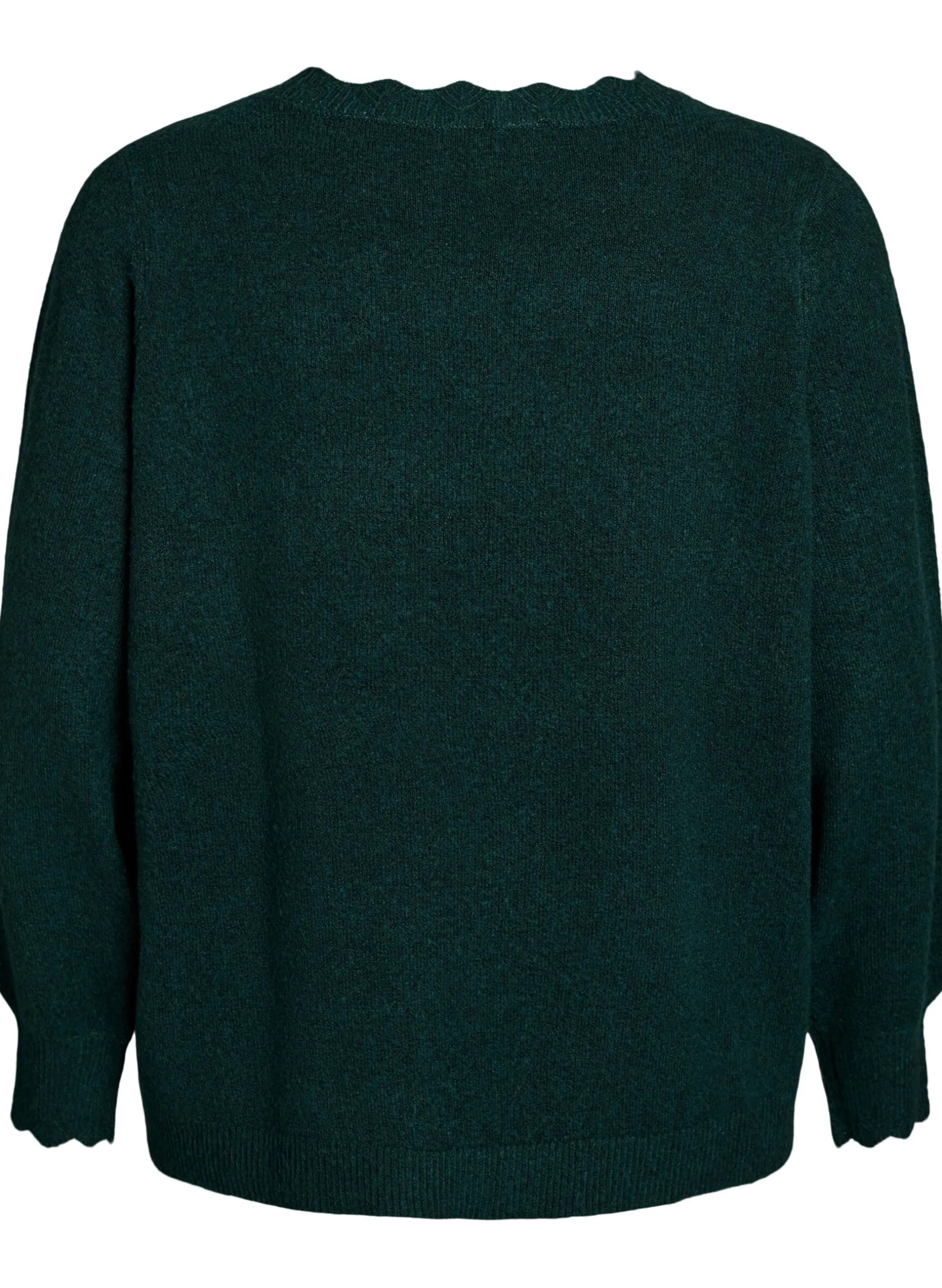 Strickbluse mit Wellenkante