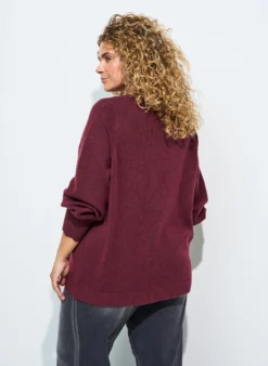 Strickbluse mit Wellenkante