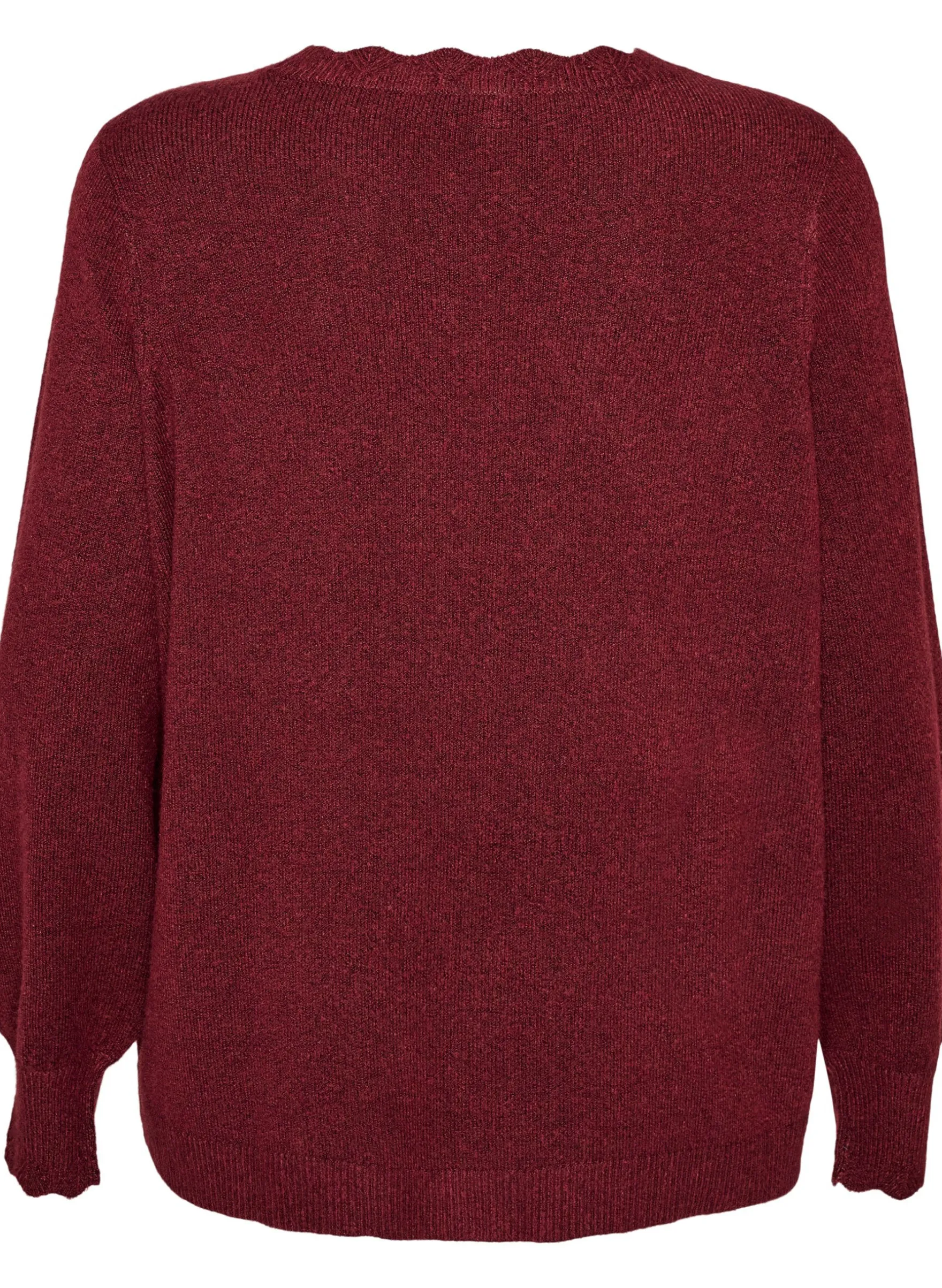 Strickbluse mit Wellenkante