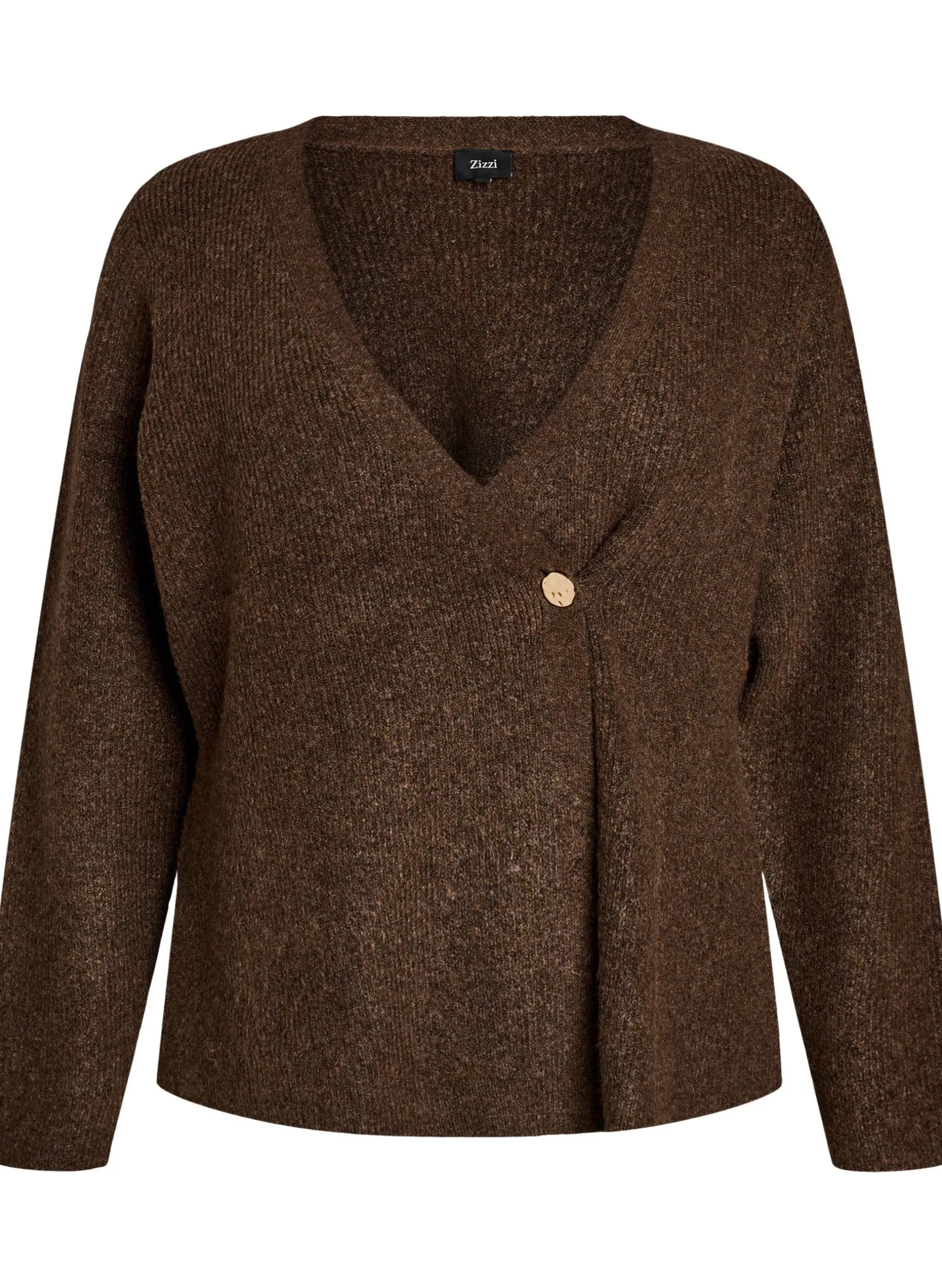 Strickjacke mit asymmetrischem Verschluss