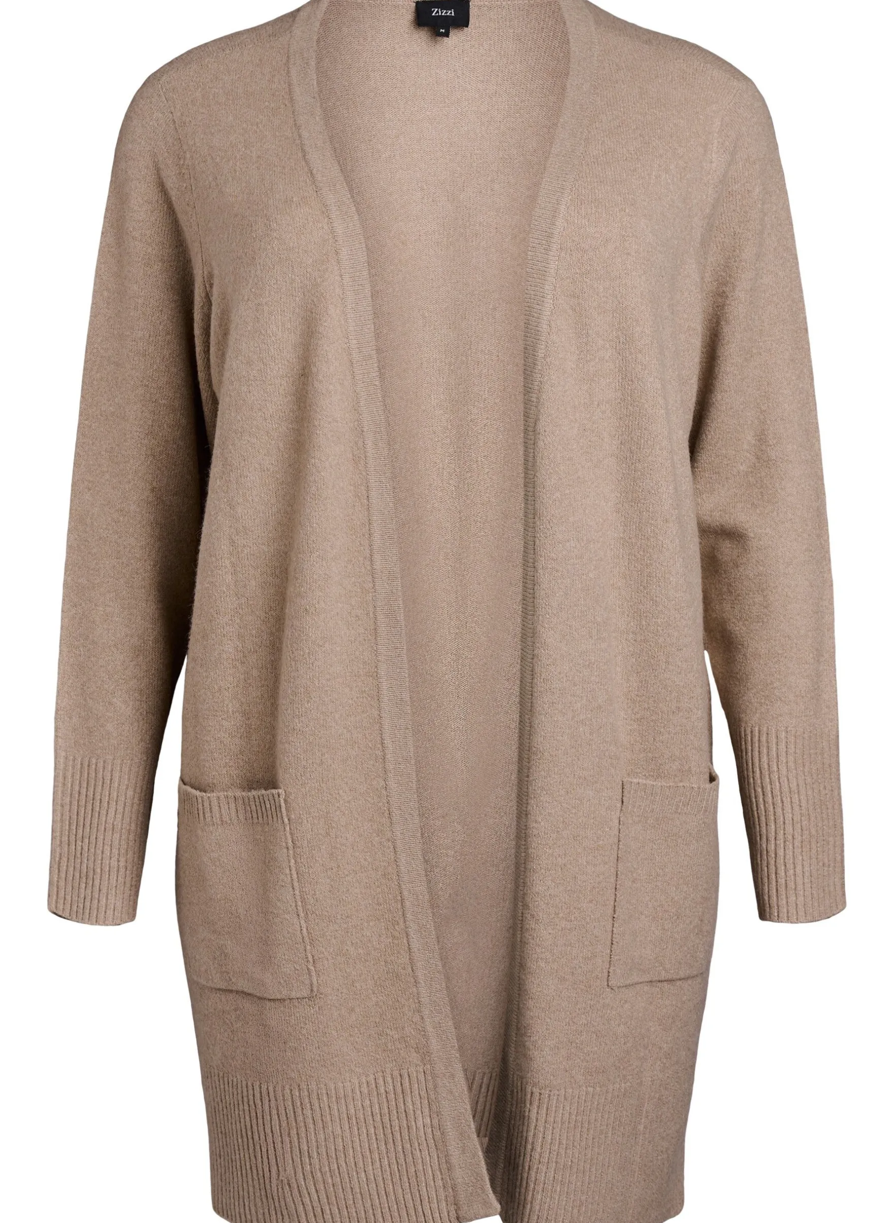Strickjacke mit Rippenstrick und Taschen