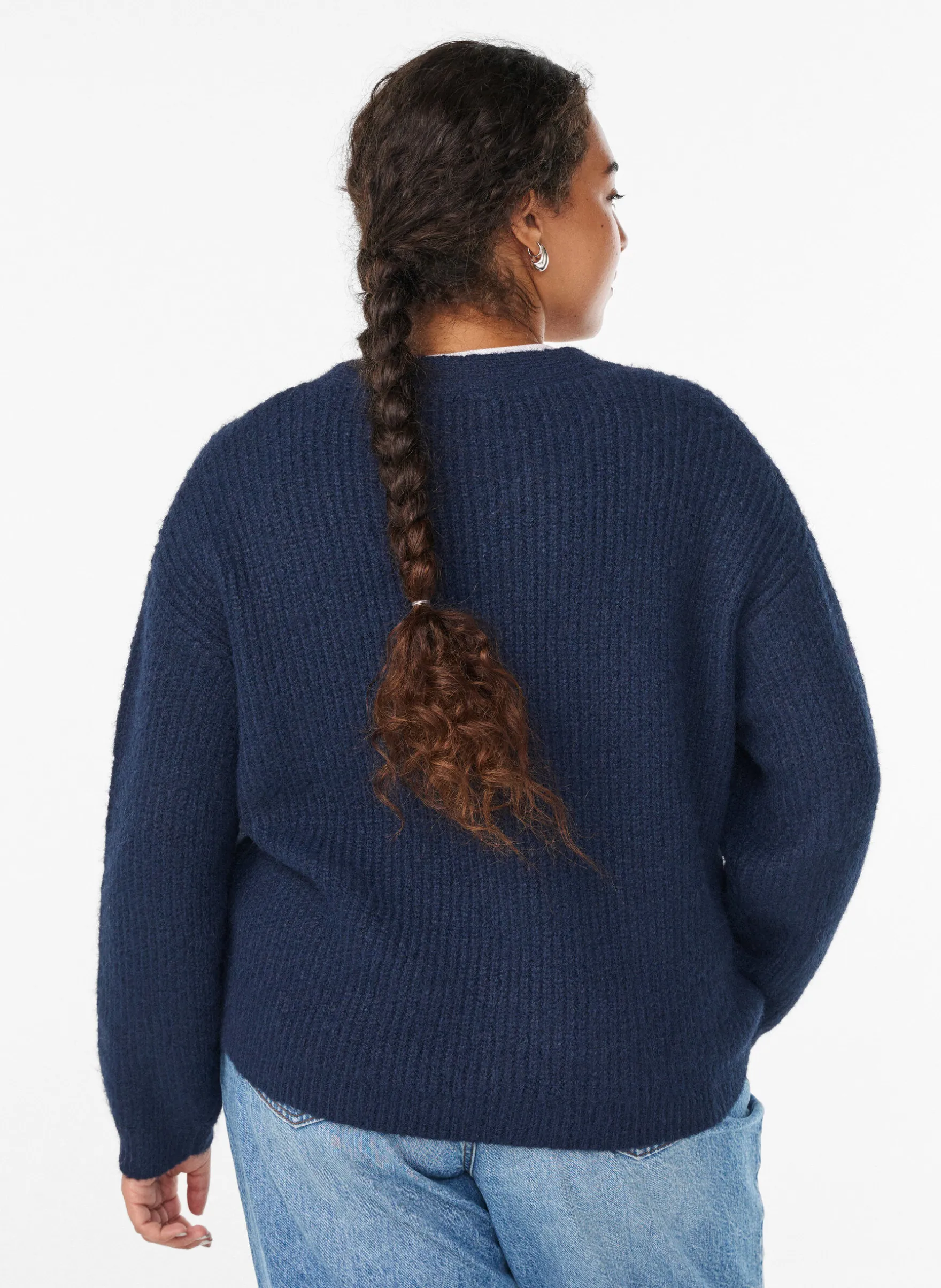 Strickjacke mit V-Ausschnitt
