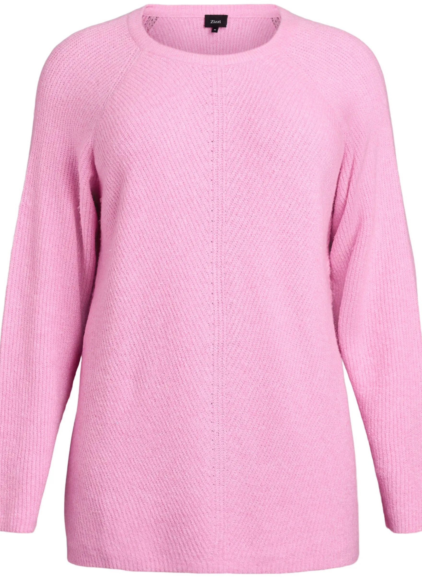 Strickpullover mit Diagonalmuster und Raglanärmeln