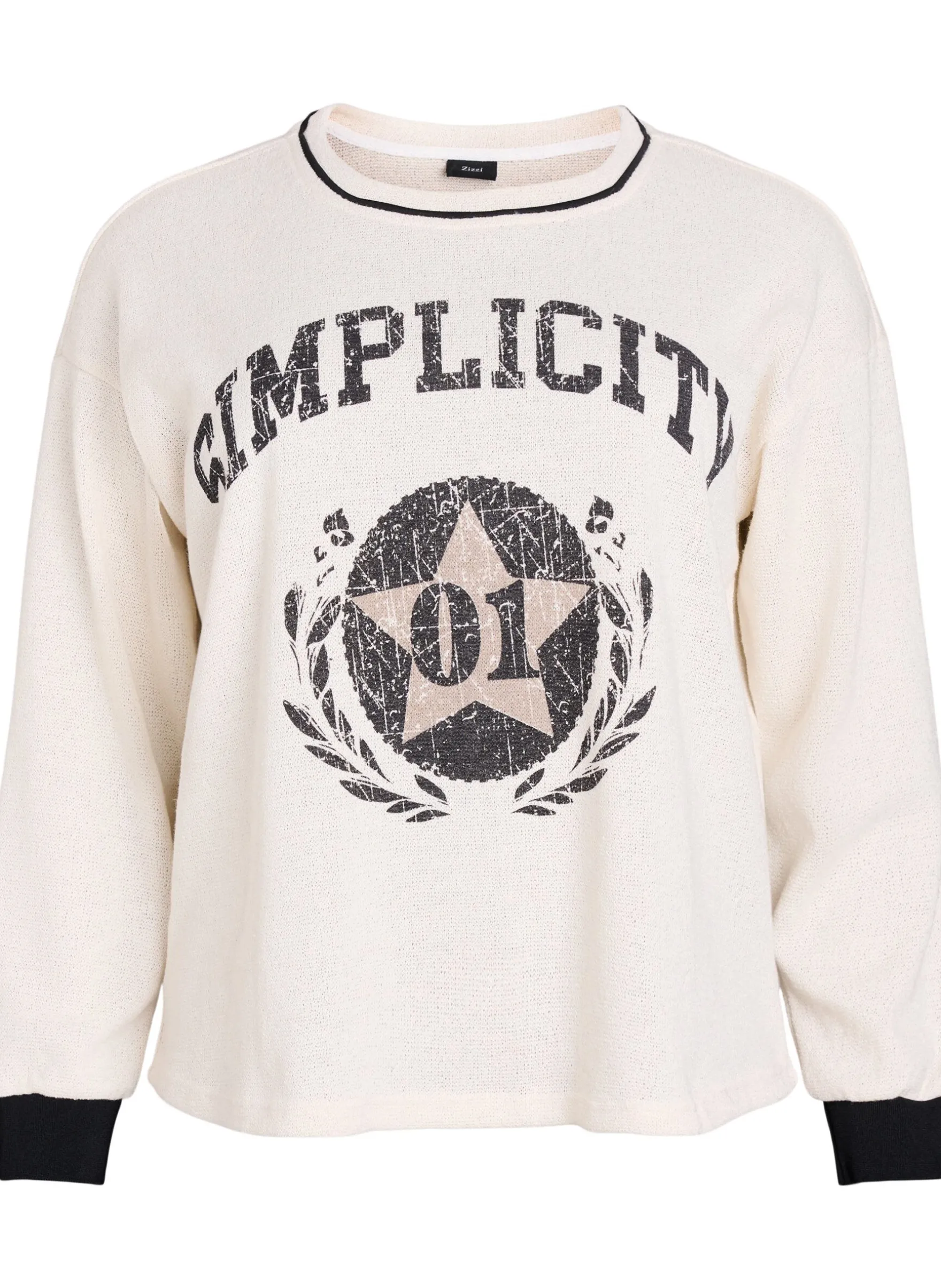 Sweatshirt aus strukturiertem Jersey mit Frontprint