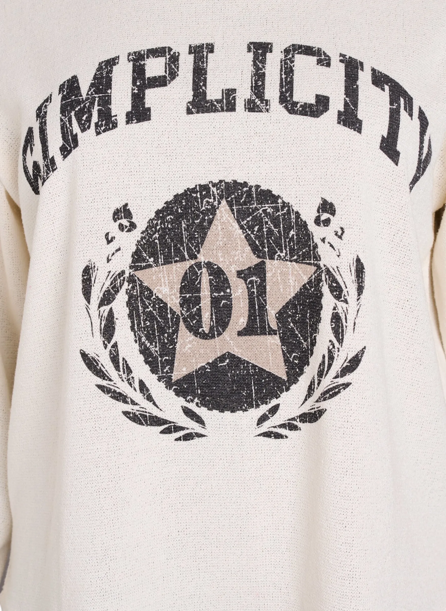 Sweatshirt aus strukturiertem Jersey mit Frontprint