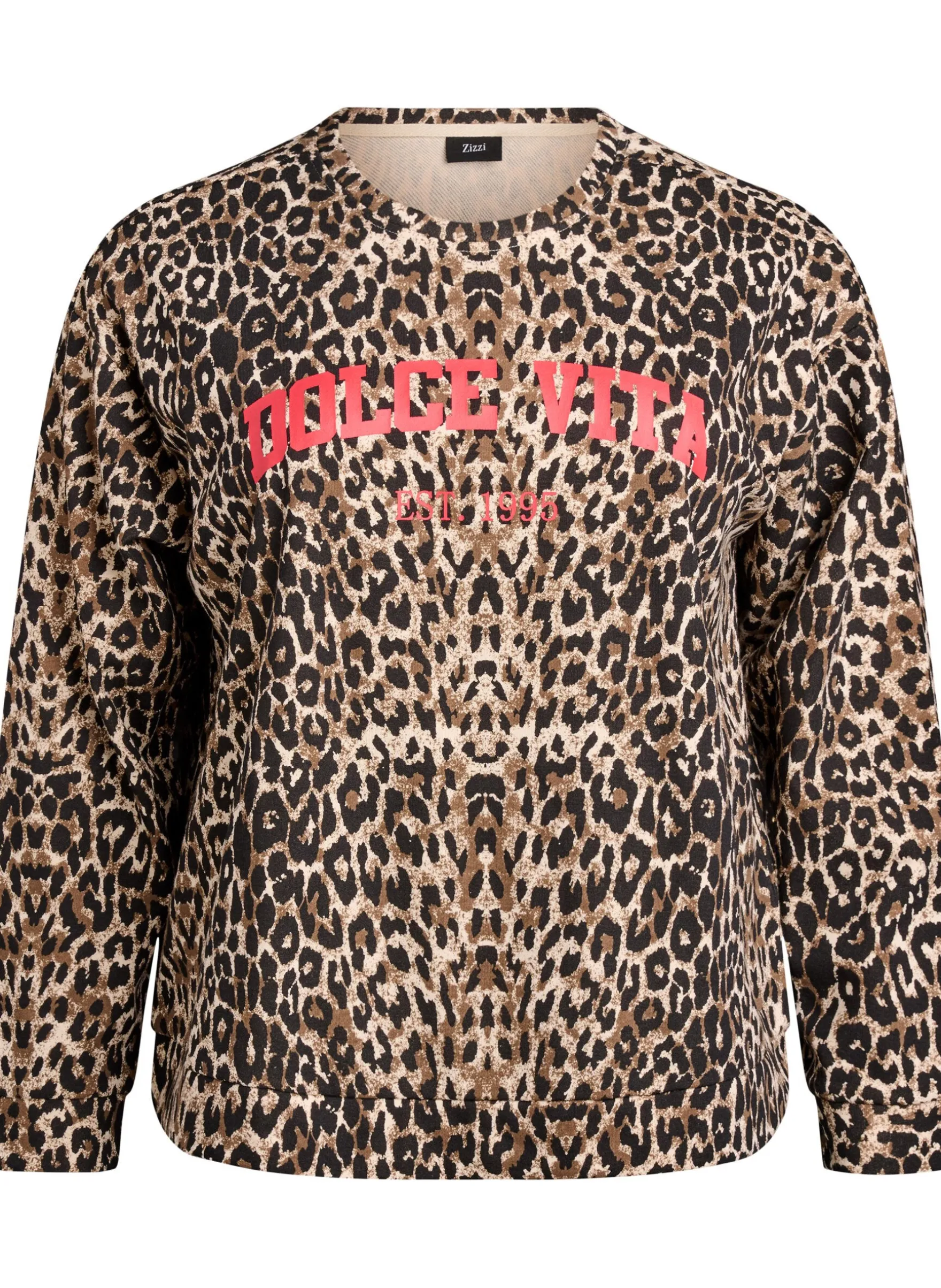 Sweatshirt mit Leopardenmuster und Statement-Print