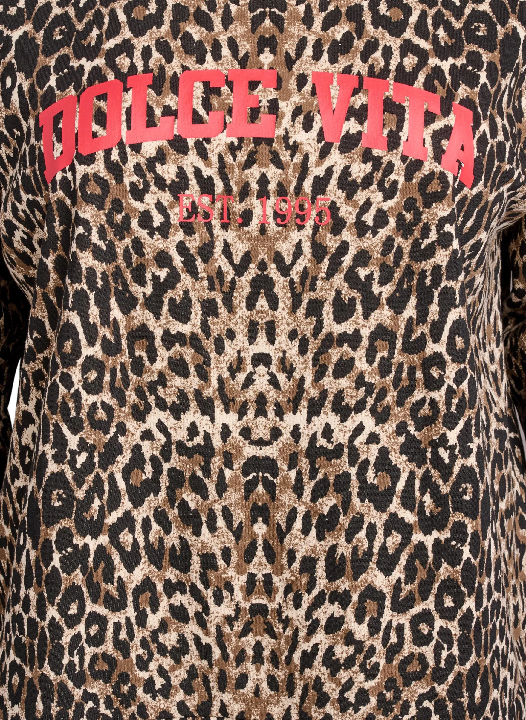Sweatshirt mit Leopardenmuster und Statement-Print