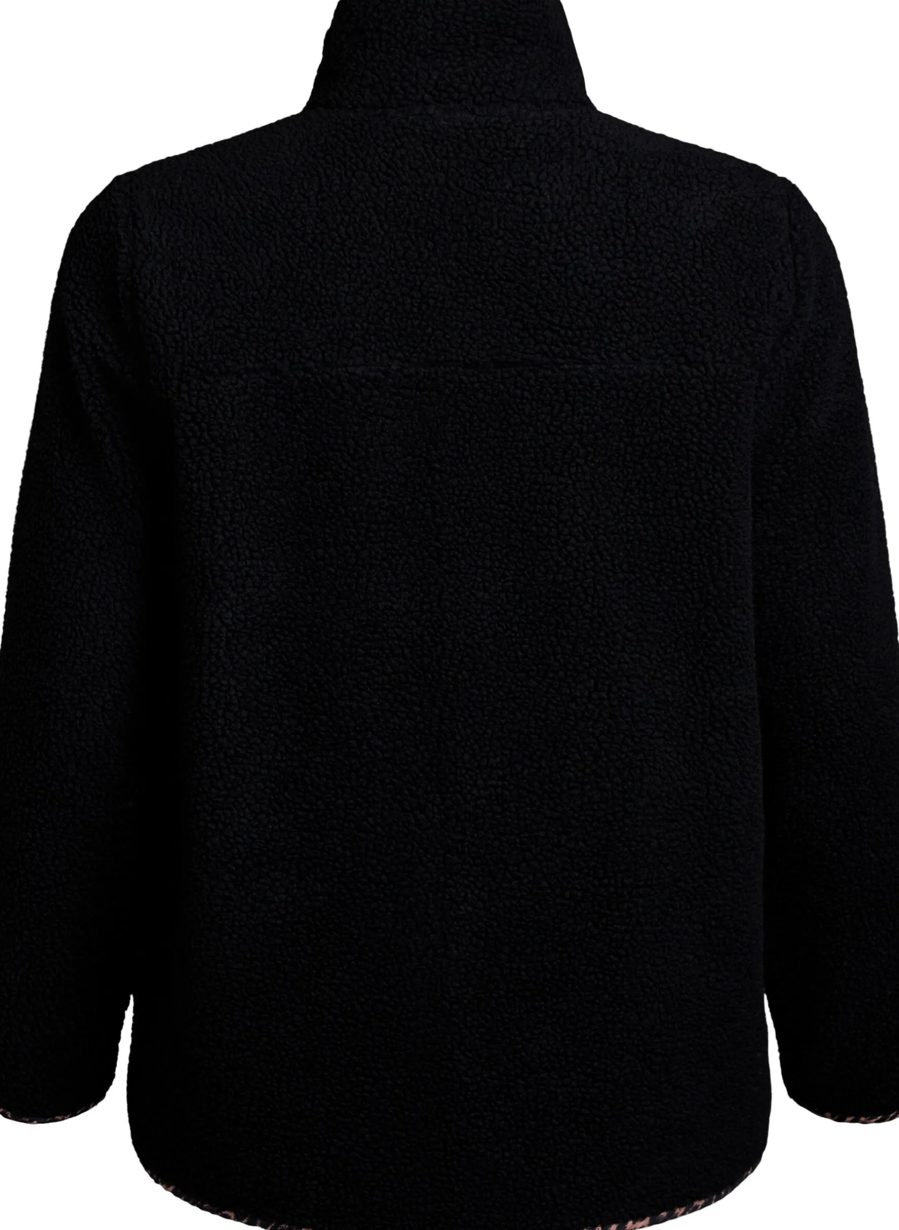 Teddyfell-Jacke mit Leopardenmuster