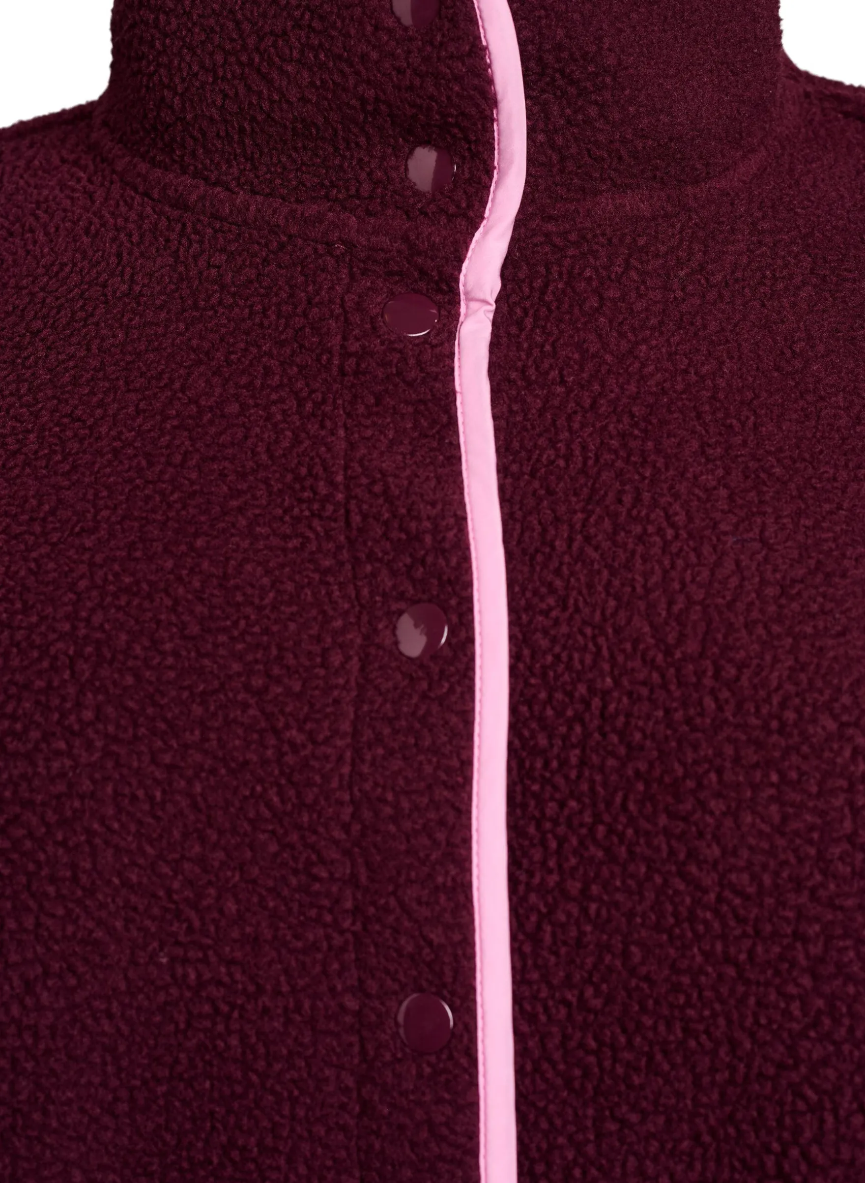 Teddy-Jacke mit Kontrastdetails