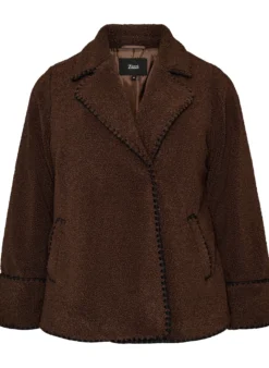 Teddyjacke mit Kontrastdetails